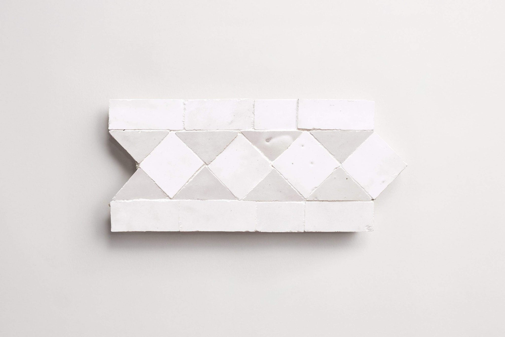 zio & sons + clé | moroccan sea salt + weathered white | mounted border ~ 7"x3.5"x0.5"