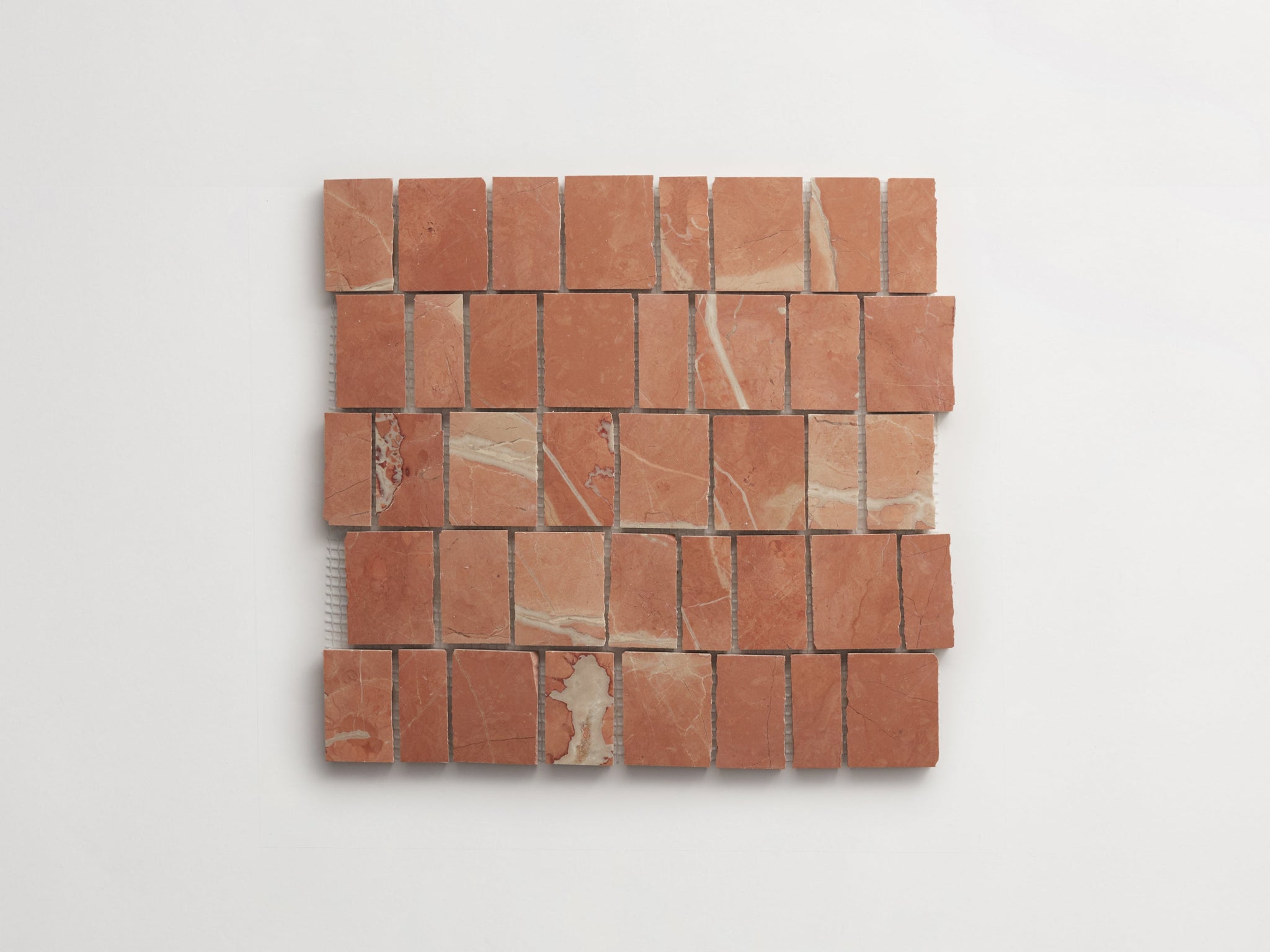 lapidary | rough cut mosaic sheet | rojo alicante (standard joint) ~ 11.125"x12.25"x0.375"