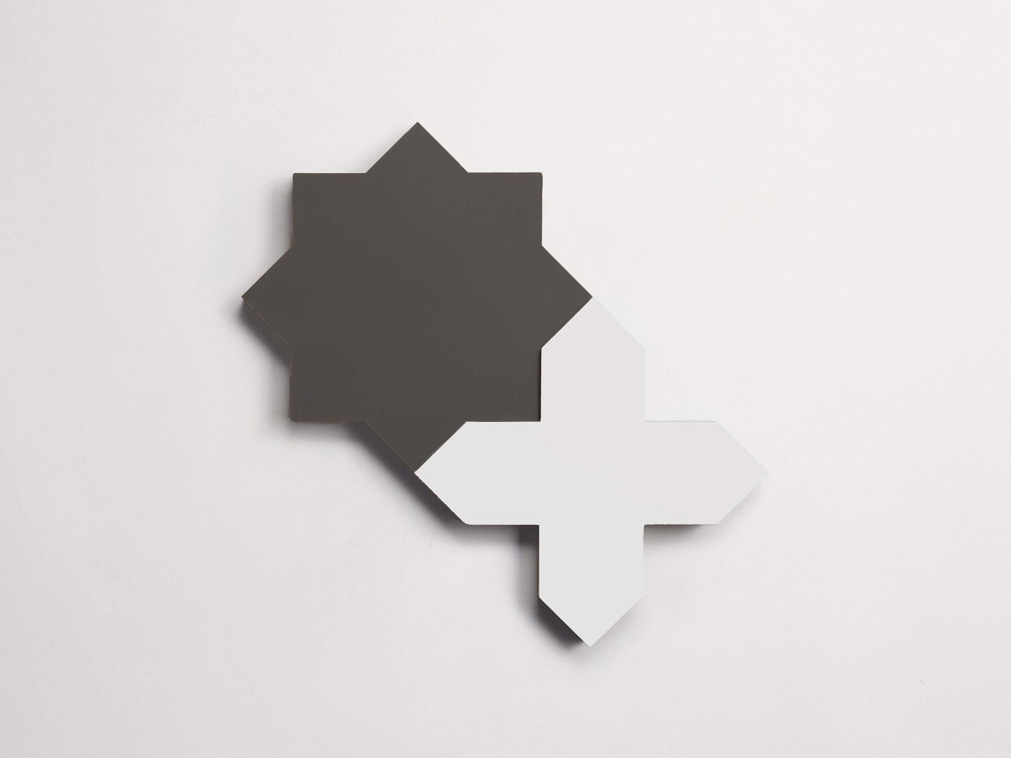 cement | pavimenti act I | casablanca charcoal star + white cross (bundle)