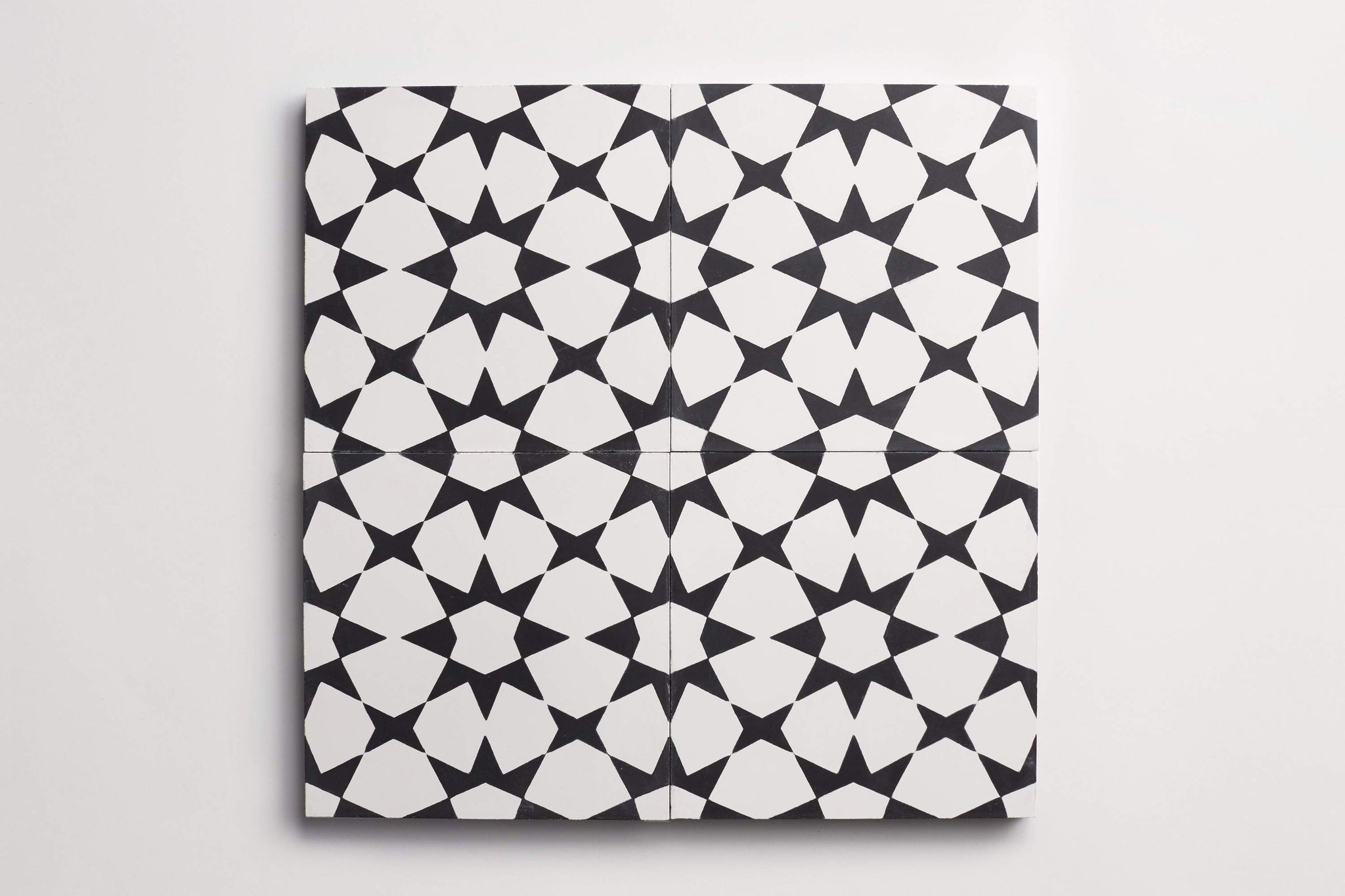 cement | moroccan 3 fez | black + white ~ 8"x8"x0.625"