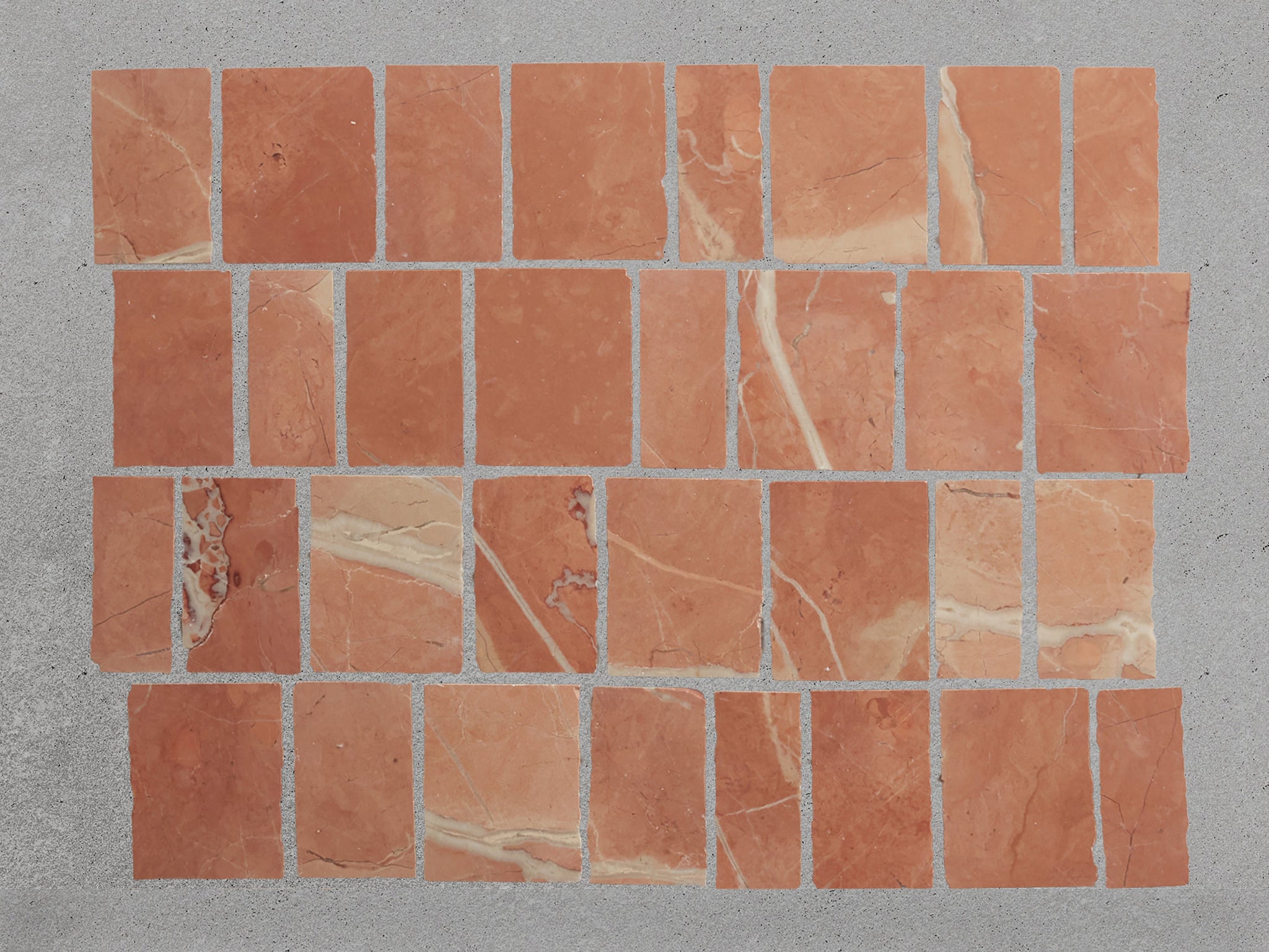 lapidary | rough cut mosaic sheet | rojo alicante (standard joint) ~ 11.125"x12.25"x0.375"