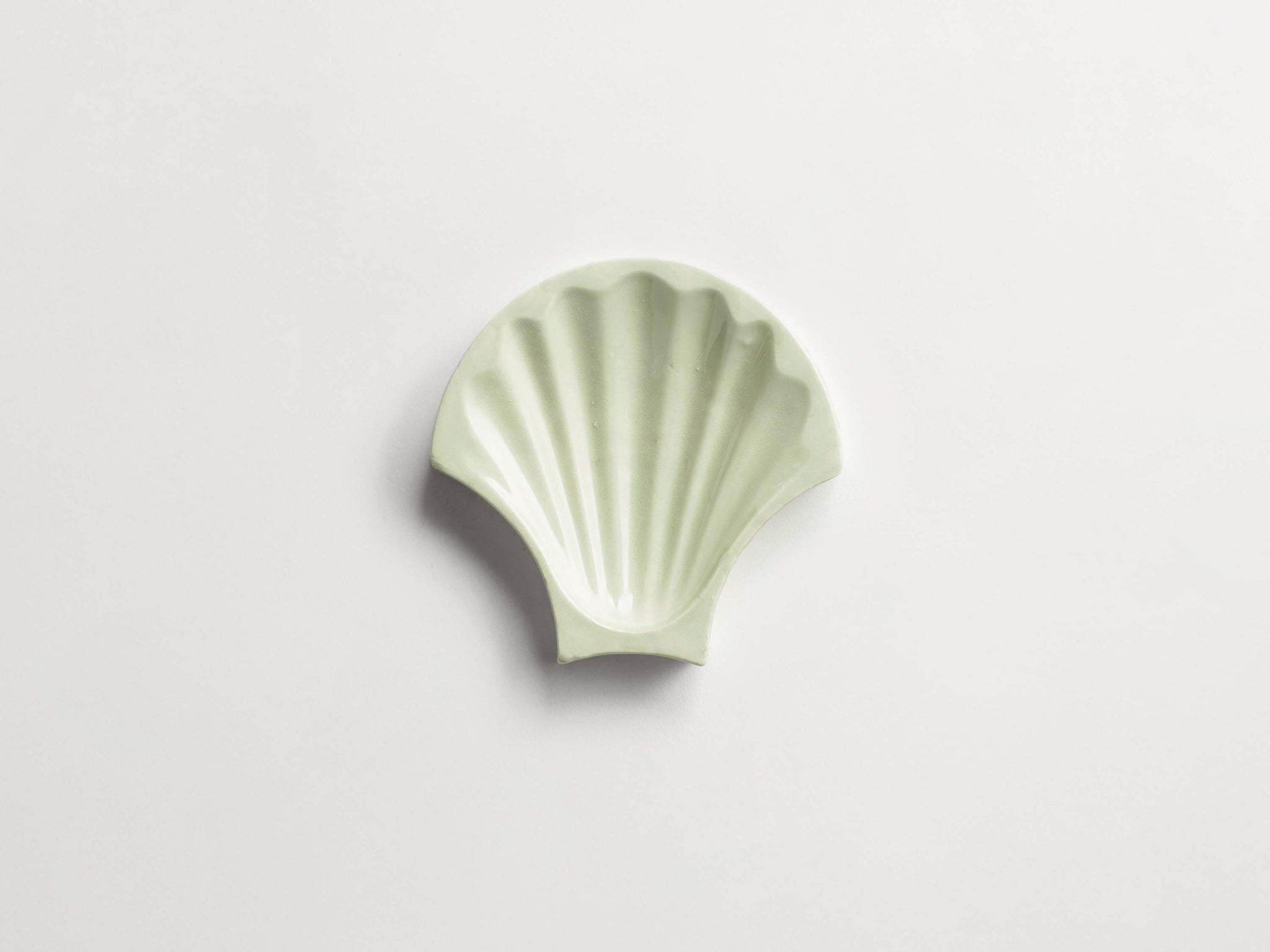 fornace brioni + cristina celestino | rocaille | mint | shell ~ 4"x4"x0.625"