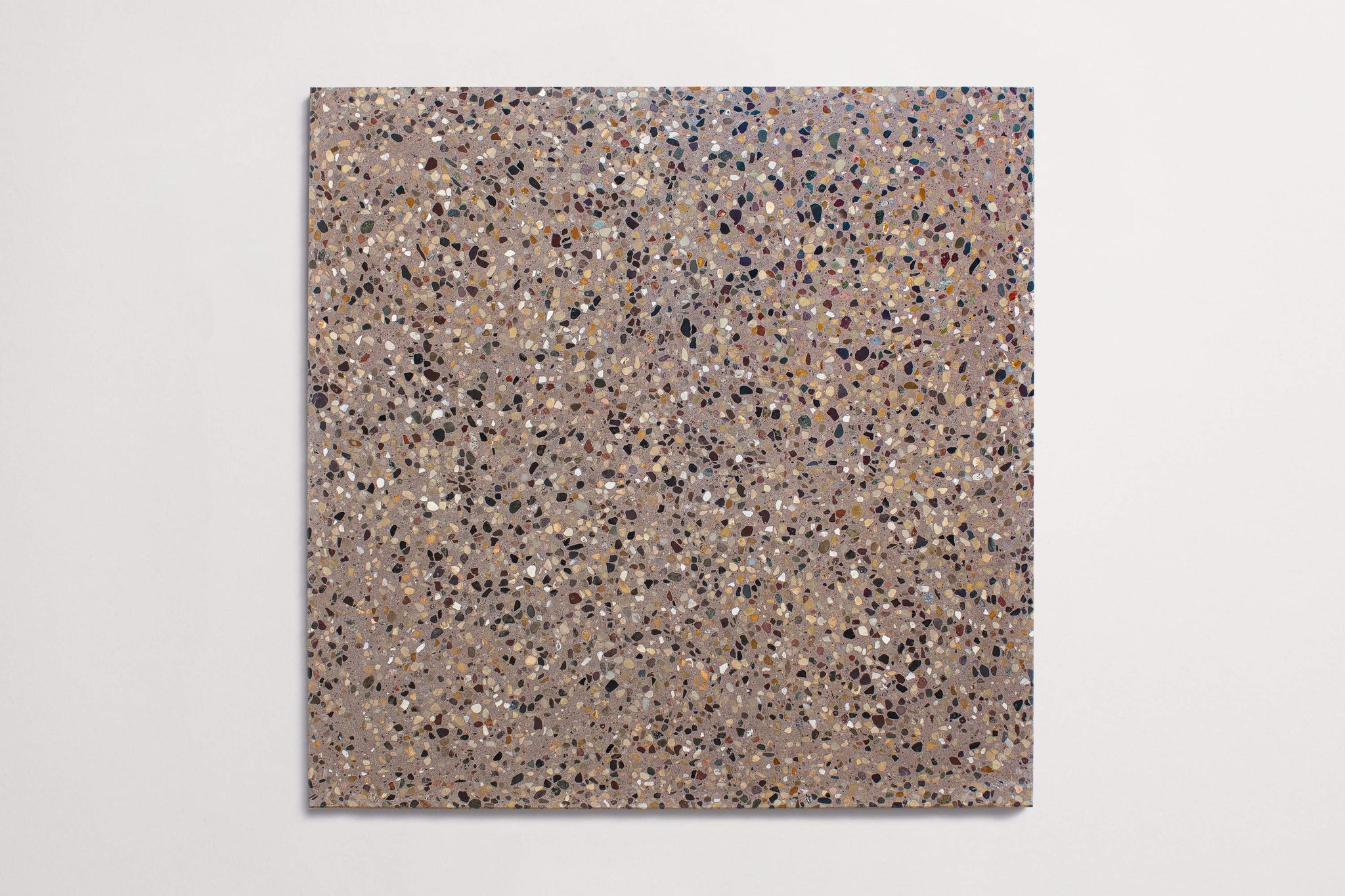 forage terrazzo | mouse | square ~ 24"x24"x0.625"