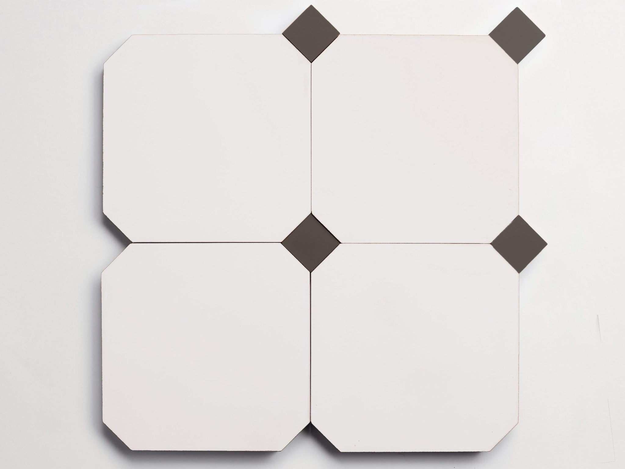 cement | pavimenti act I | paradiso white octagon + charcoal bouchon (bundle)