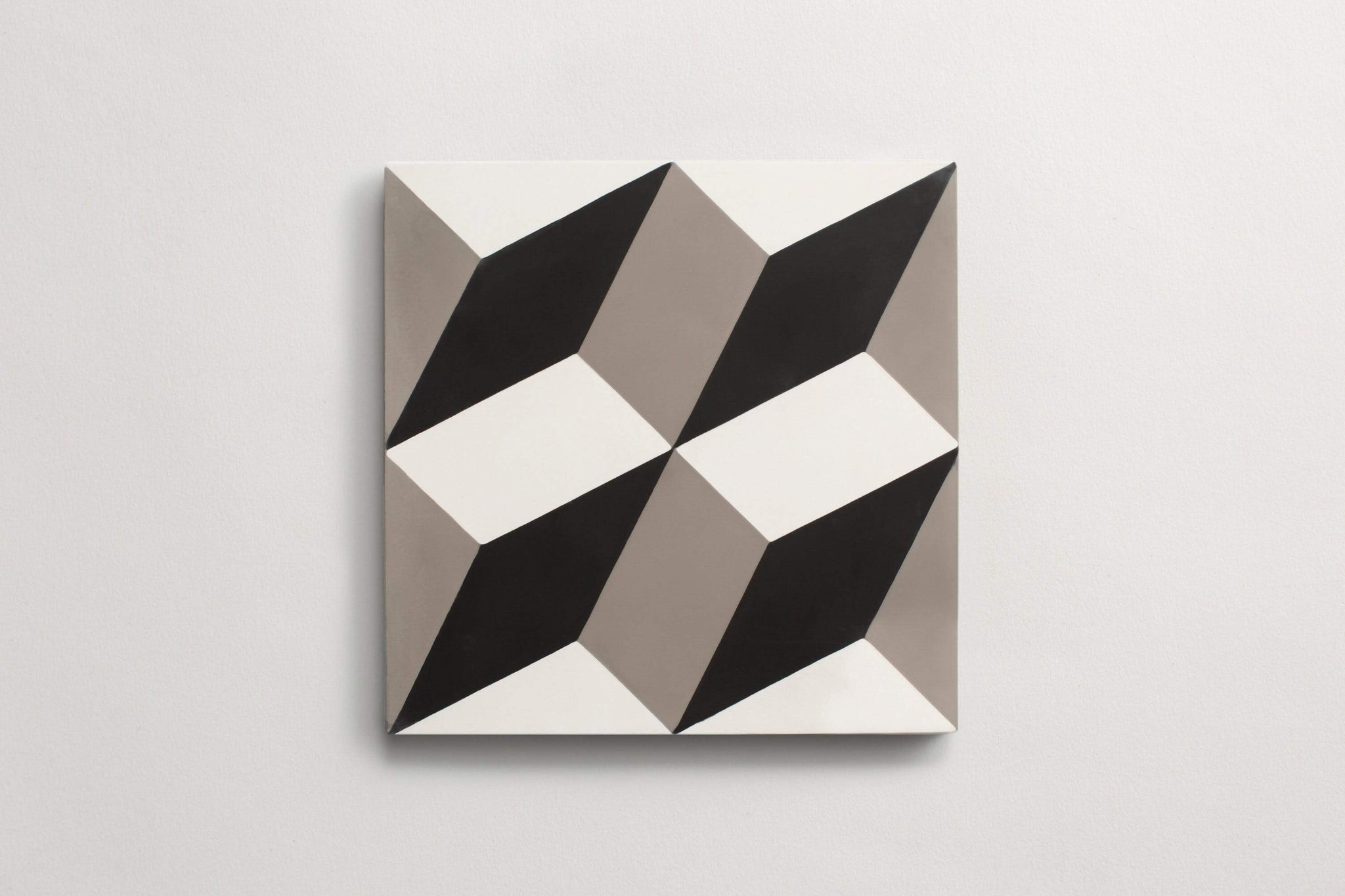 cement | modern roman holiday | black, metal + white ~ 8"x8"x0.625"