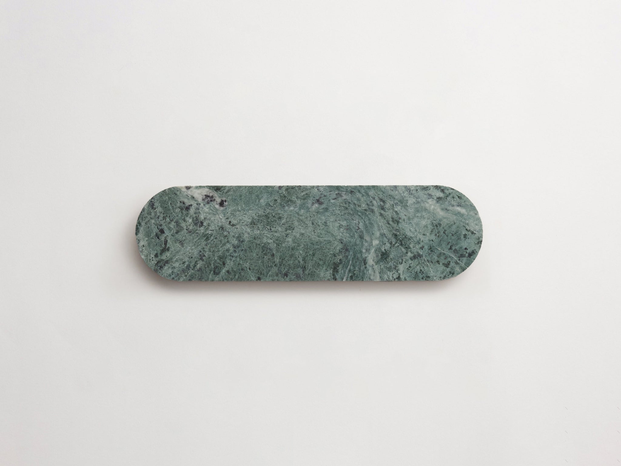 lapidary | oval long | verde marble ~ 2.375"x8.5"x0.375"