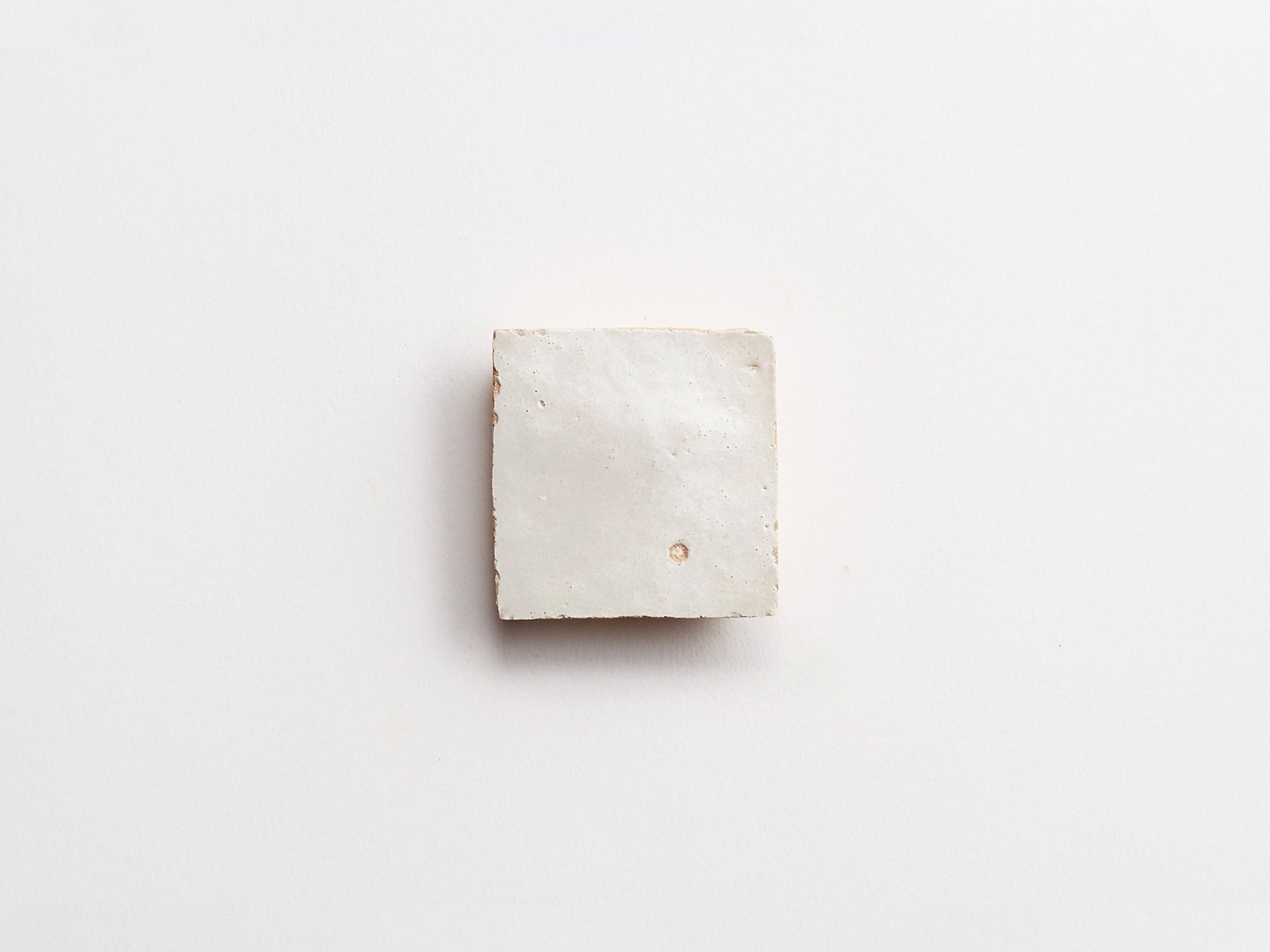 zellige | weathered white | unmounted square ~ 2"x2"x0.375"