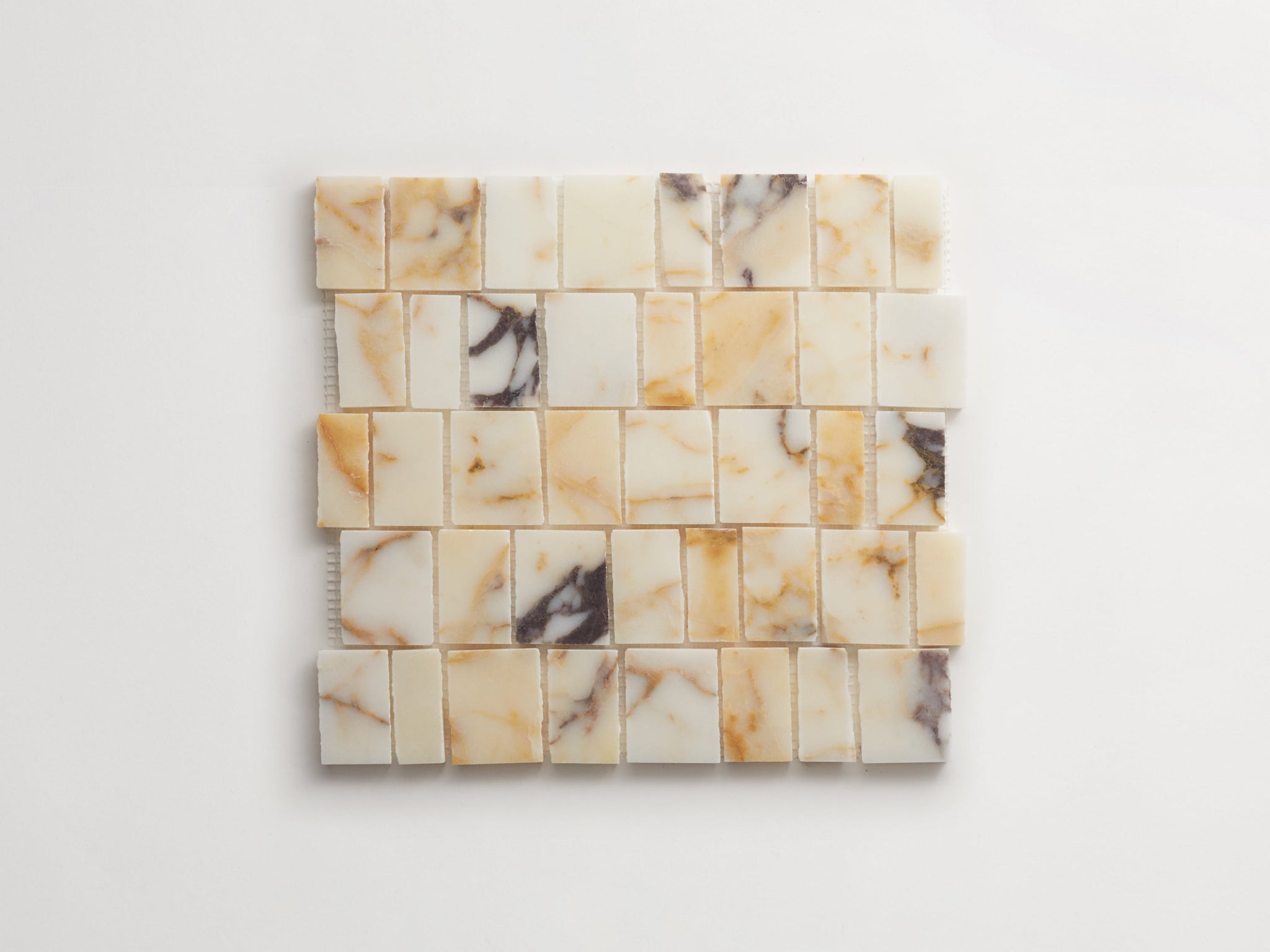 lapidary | rough cut mosaic sheet | calacatta viola (standard joint) ~ 11.125"x12.25"x0.375"