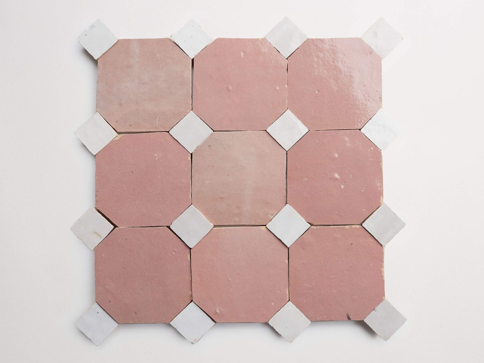 zio & sons + clé | vintage rose octagon + weathered white bouchon (unmounted bundle)