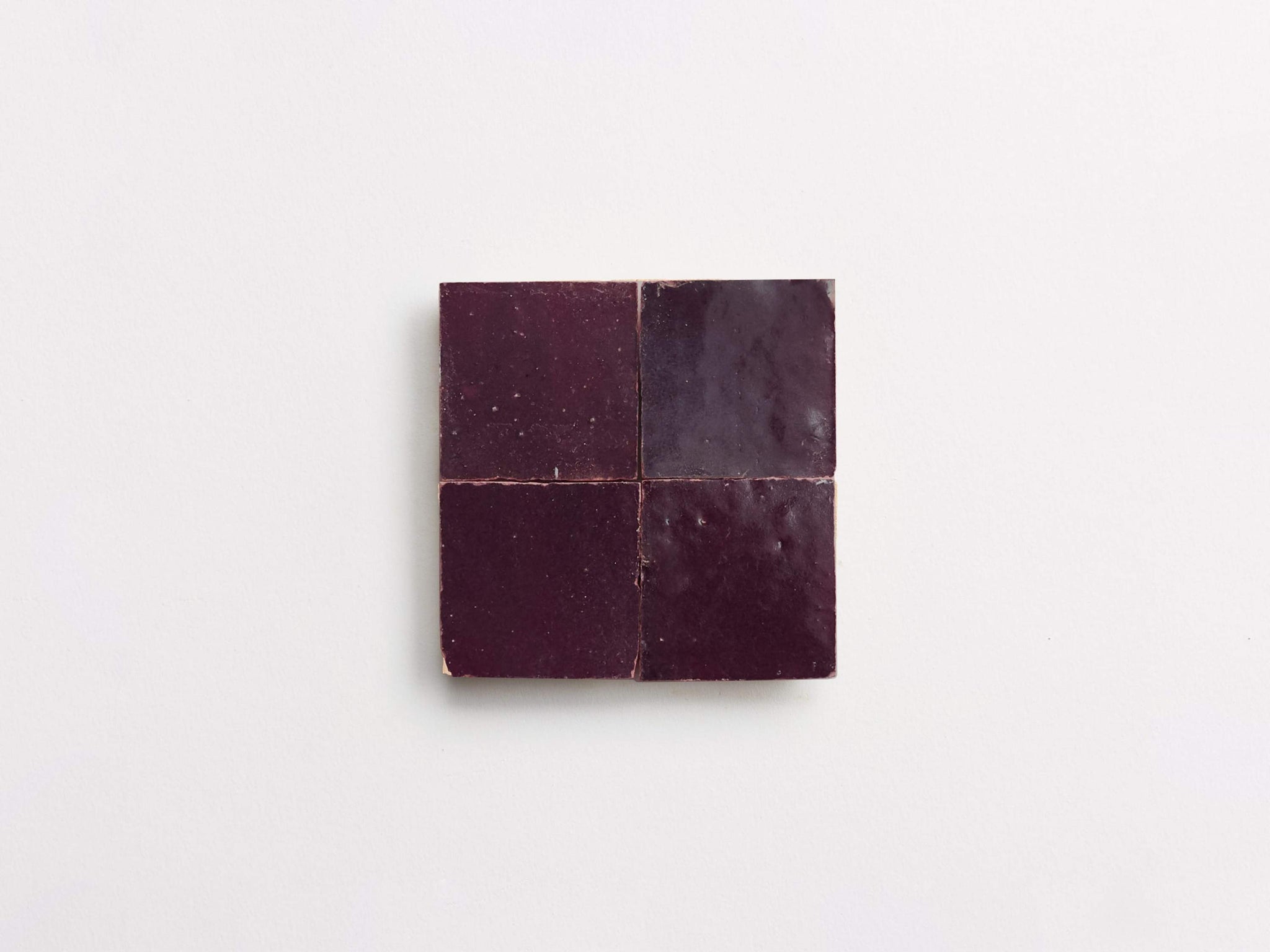 zellige | midnight port | unmounted square ~ 2"x2"x0.375"