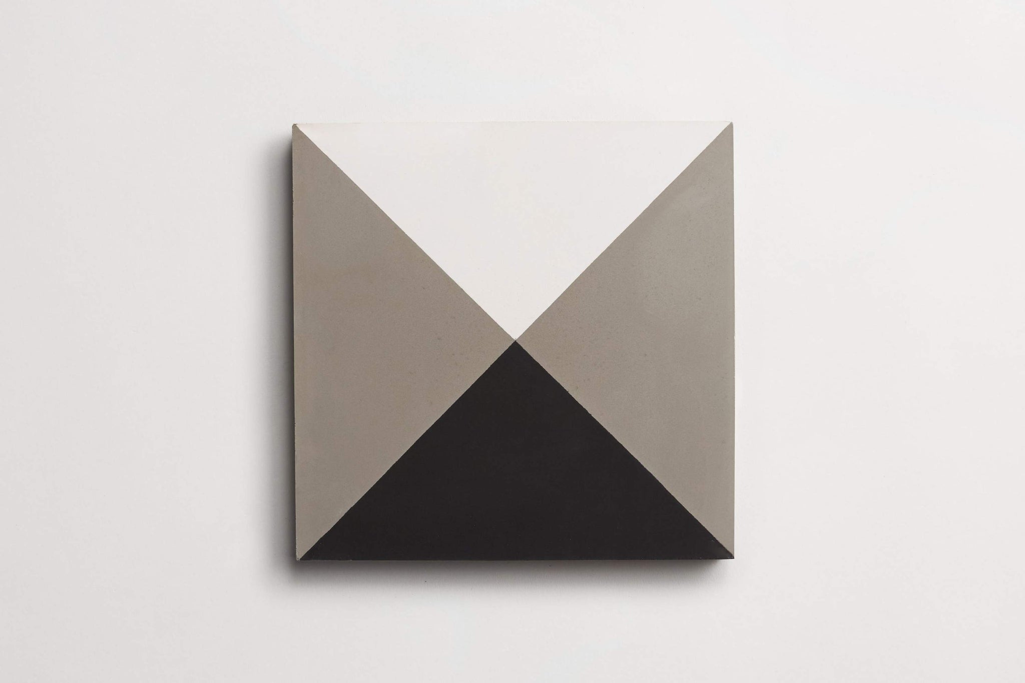 cement | criss cross | metal, black + white ~ 8"x8"x0.625"