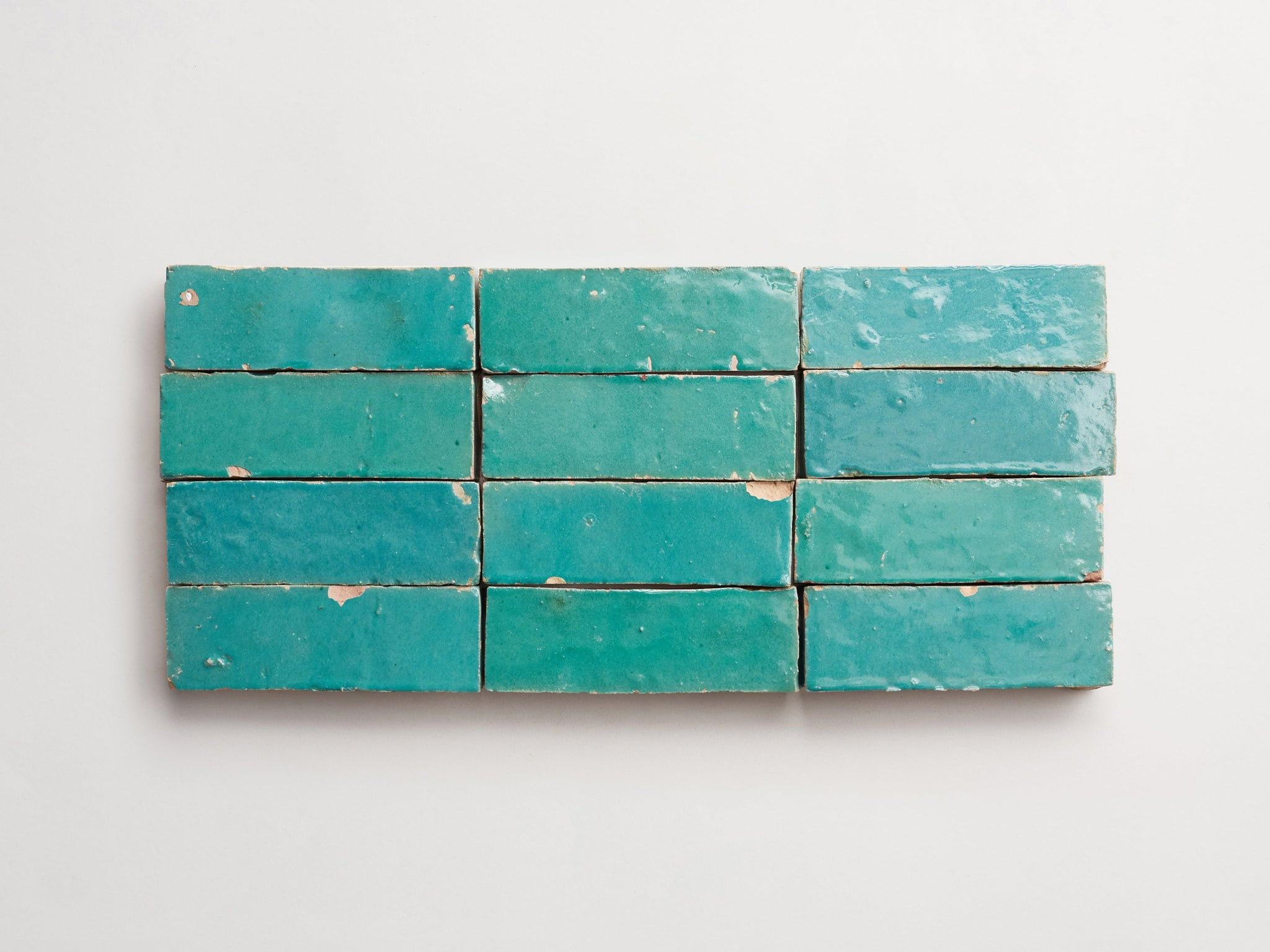 zellige | forgotten turquoise | bejmat ~ 2"x6"x0.75"