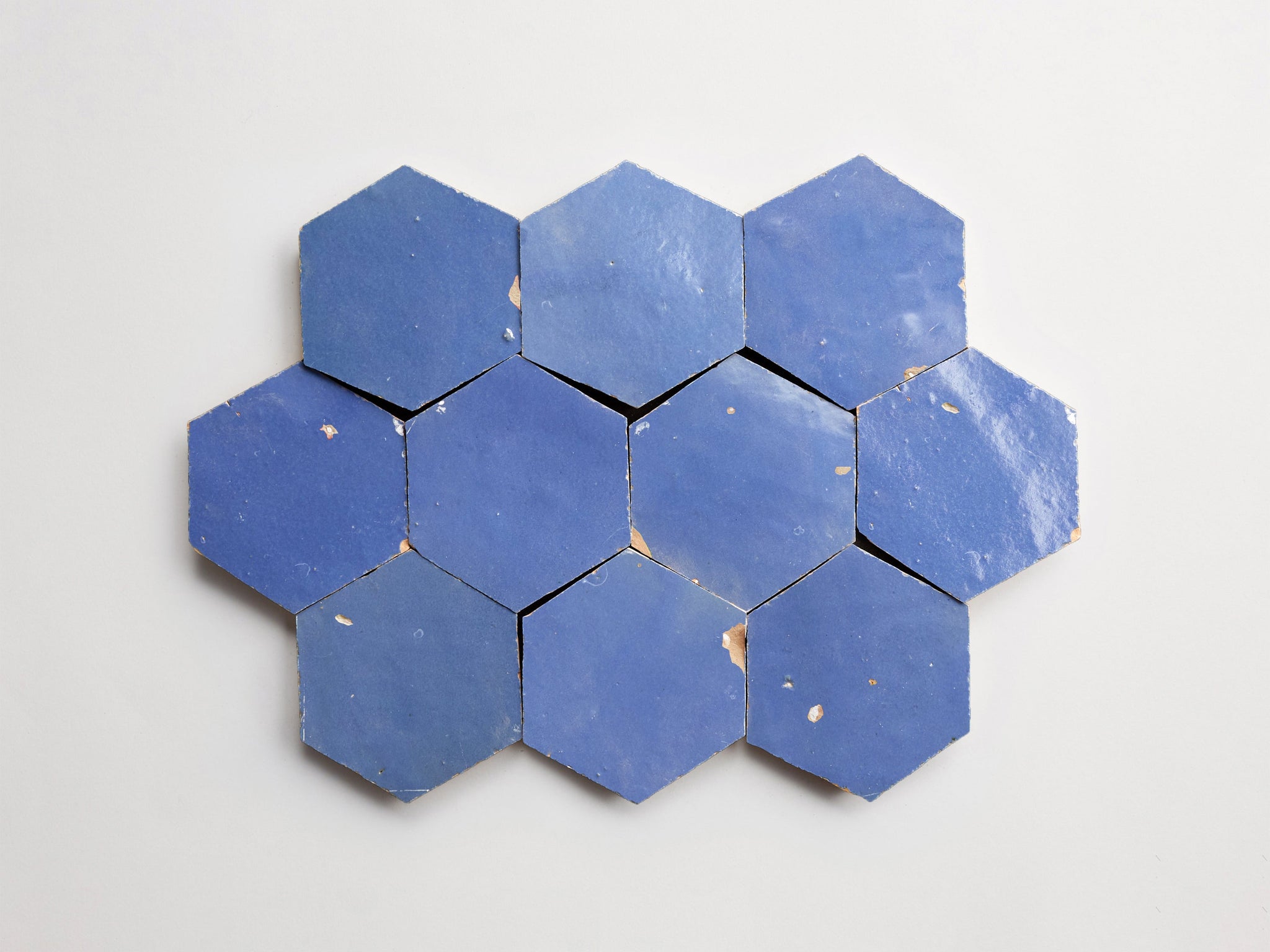 zellige | classic cerulean | hex ~ 3.5"x4"x0.375"