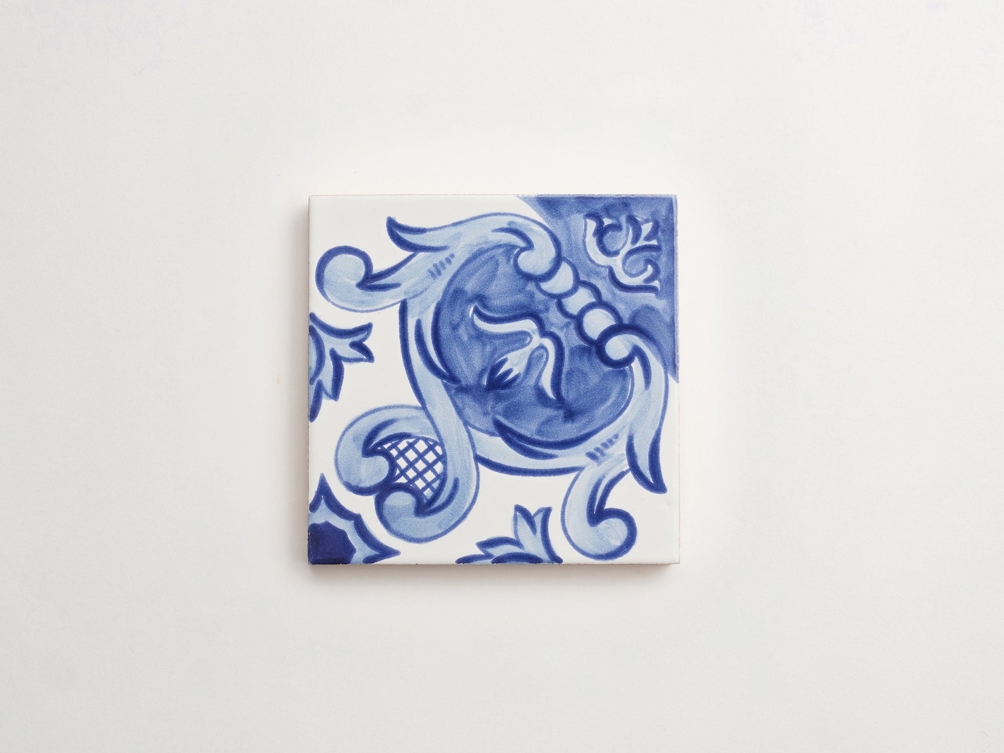 17th century: maiolica de delft | nobila texture | palio ~ 4"x4"x0.375"