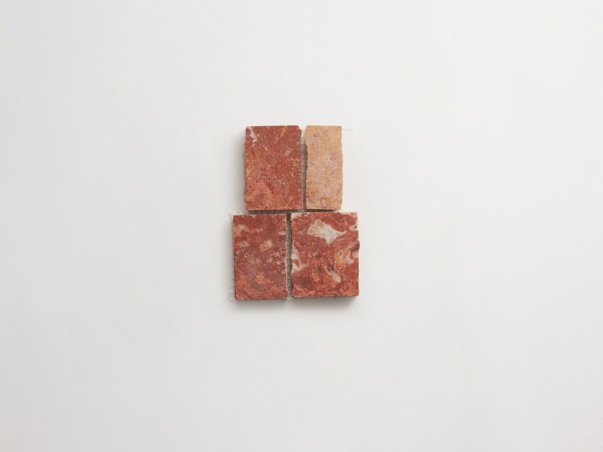 lapidary | rough cut mosaic sheet | mosaic red travertine (standard joint) ~ 11.125"x12.25"x0.375"