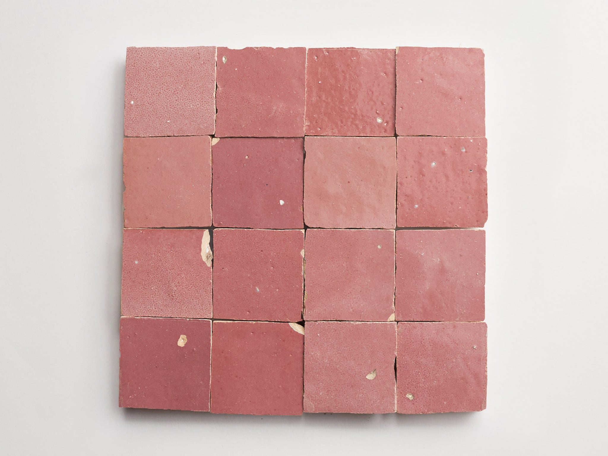 zellige | blushing mistresss | unmounted square ~ 2"x2"x0.375"