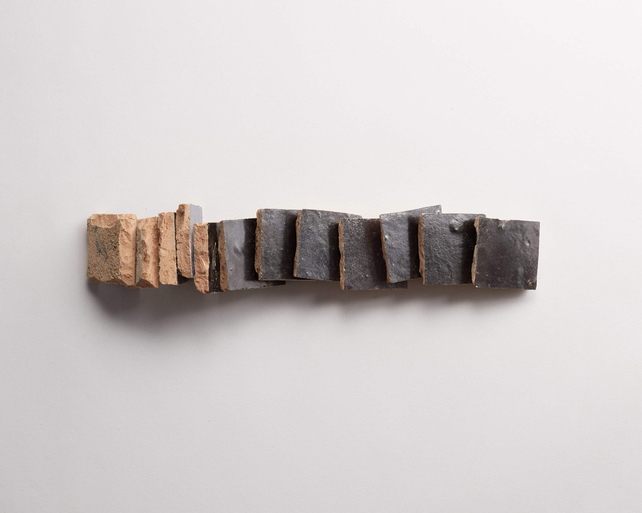 zellige | charred cedar (textured satin) | unmounted square ~ 2"x2"x0.375"