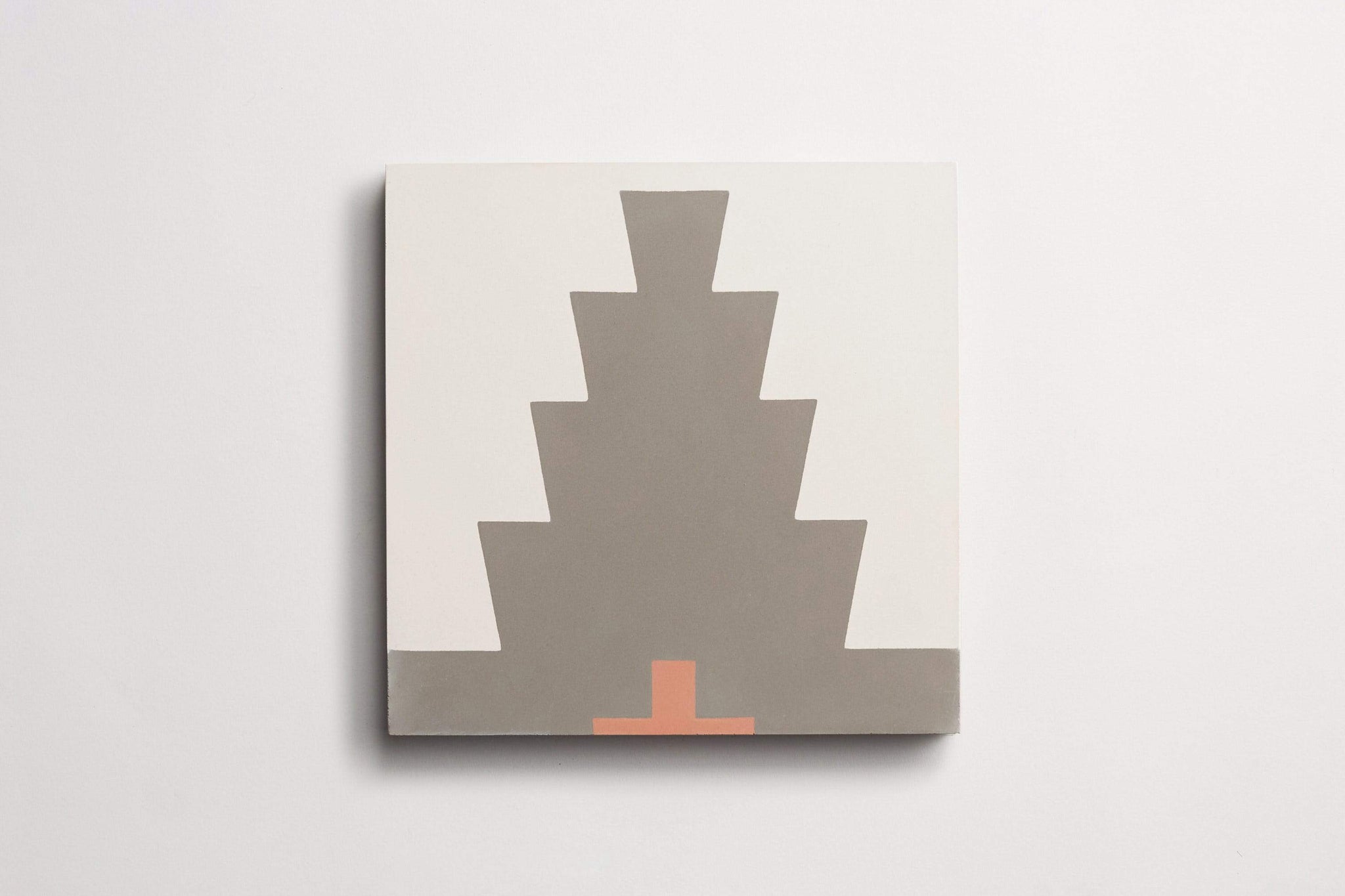 cement | new west pattern nine | metal, white + red clay ~ 8"x8"x0.625"