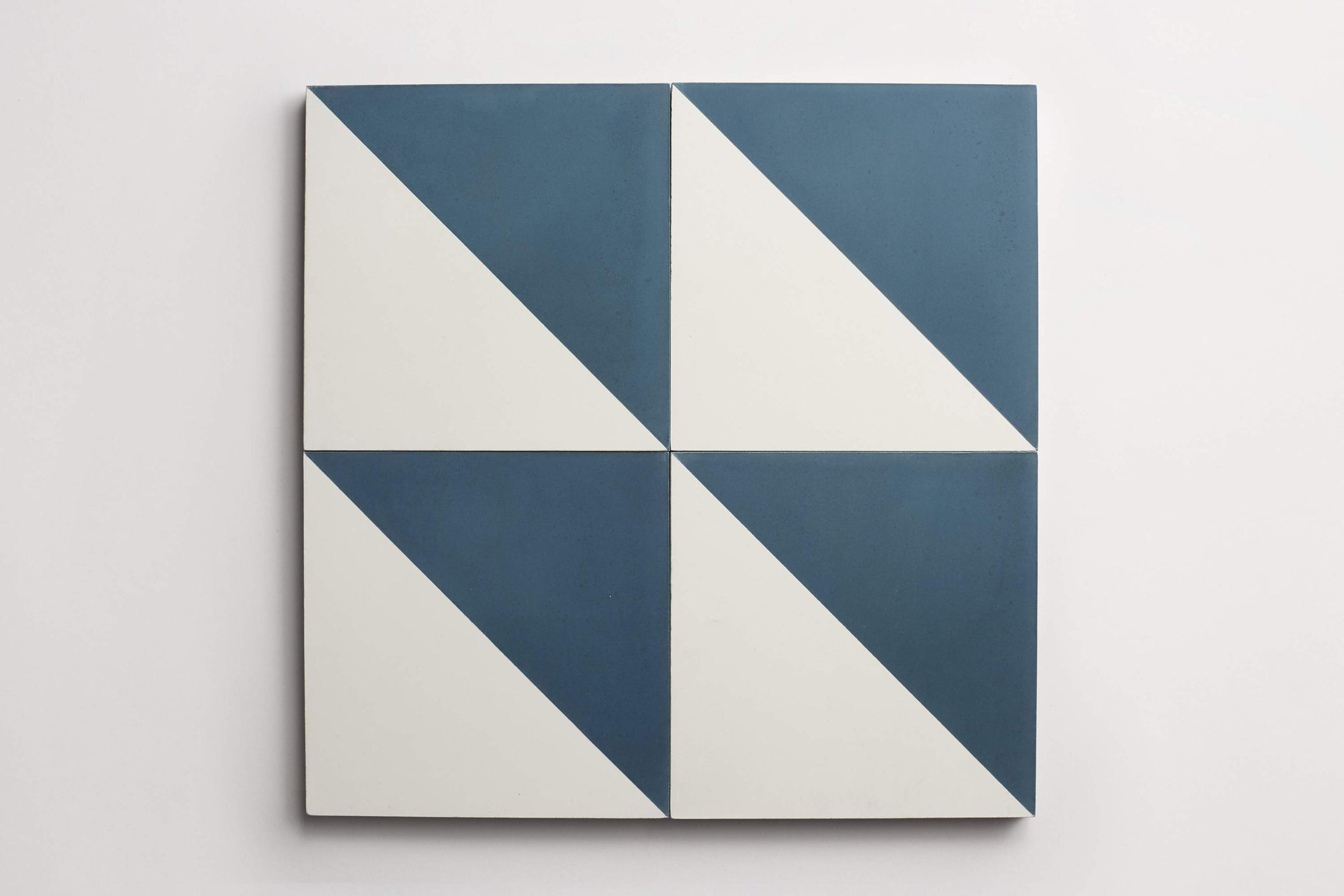 cement | slant | federal blue + white ~ 8"x8"x0.625"