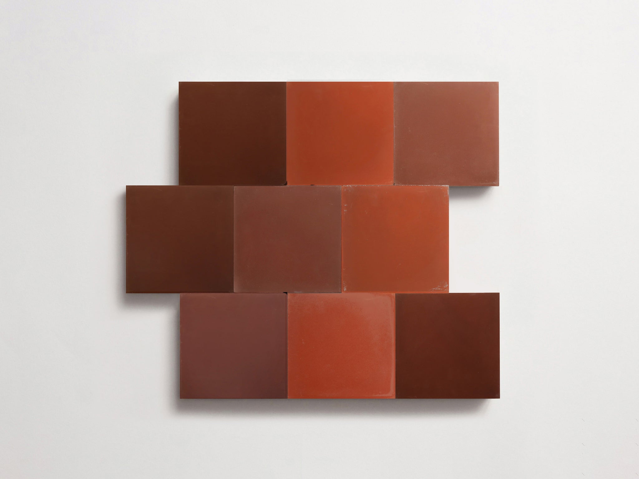 cement | mythology | salon | petite shade trio | flame, chestnut, + prune (3pc bundle) ~ 4"x4"