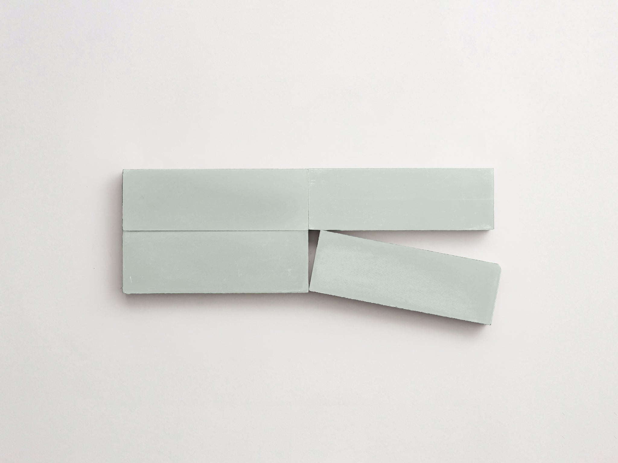 cement | solid | celadon | baguette ~ 2"x6"x0.625"