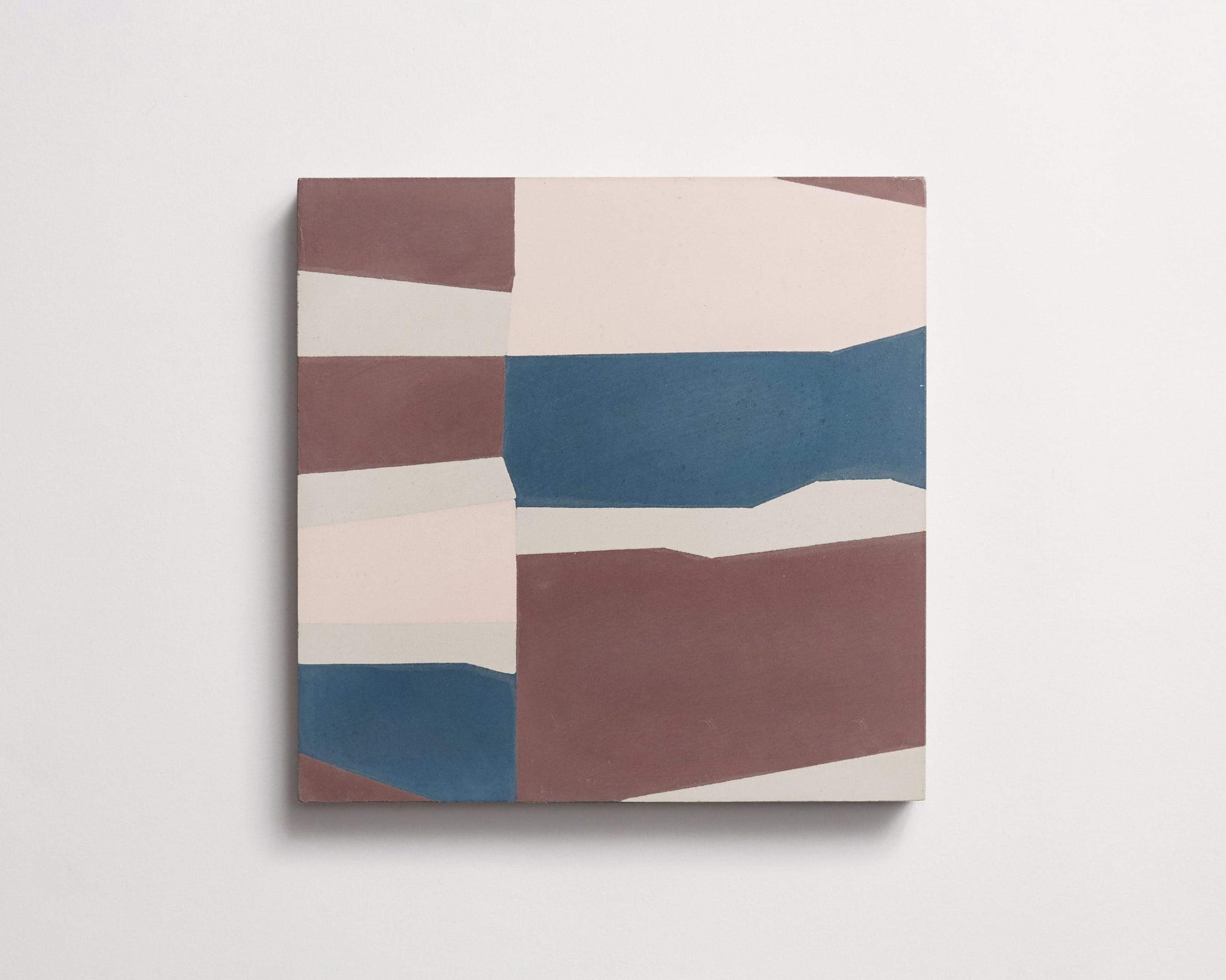 cement | erica tanov | baccio pattern b | federal blue, mocha, stone + taro ~ 8"x8"x0.625"