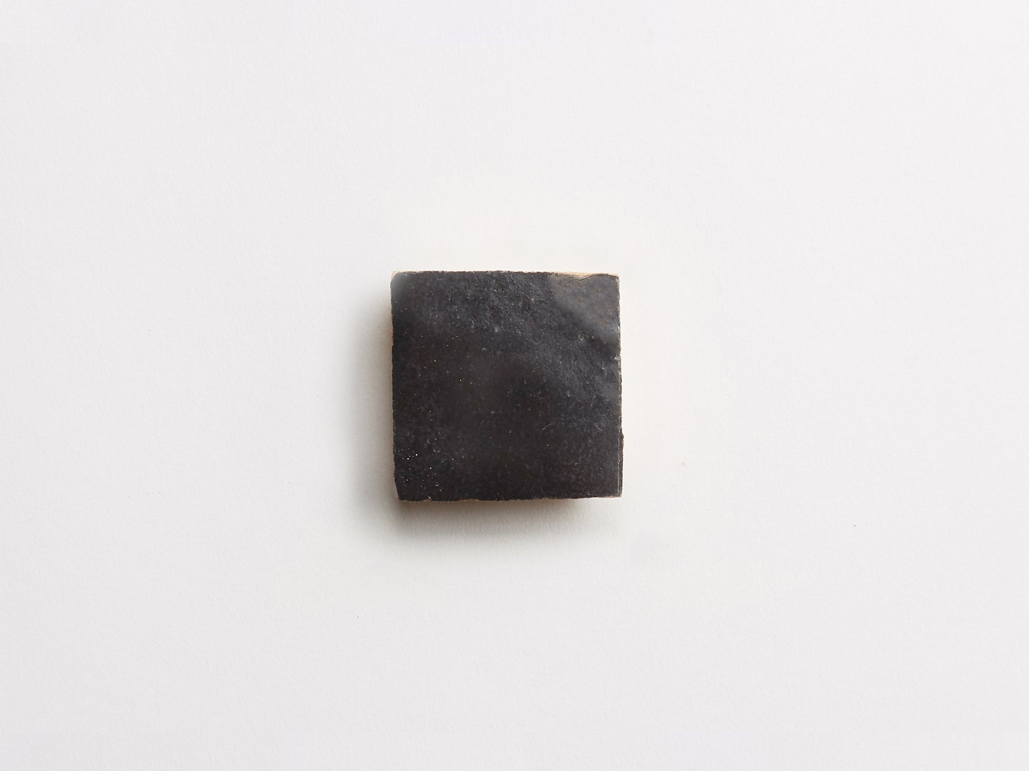 zellige | charred cedar (textured satin) | unmounted square ~ 2"x2"x0.375"