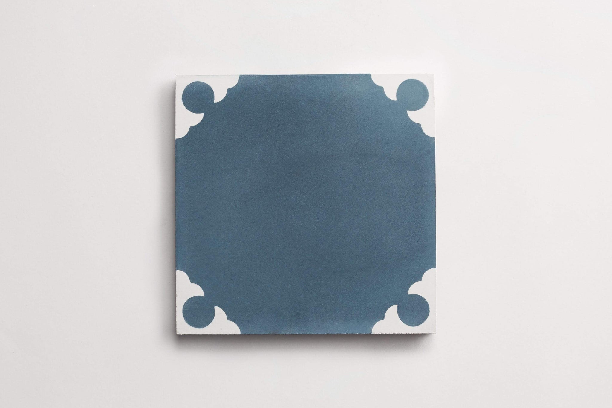 cement | cross | federal blue + white ~ 8"x8"x0.625"