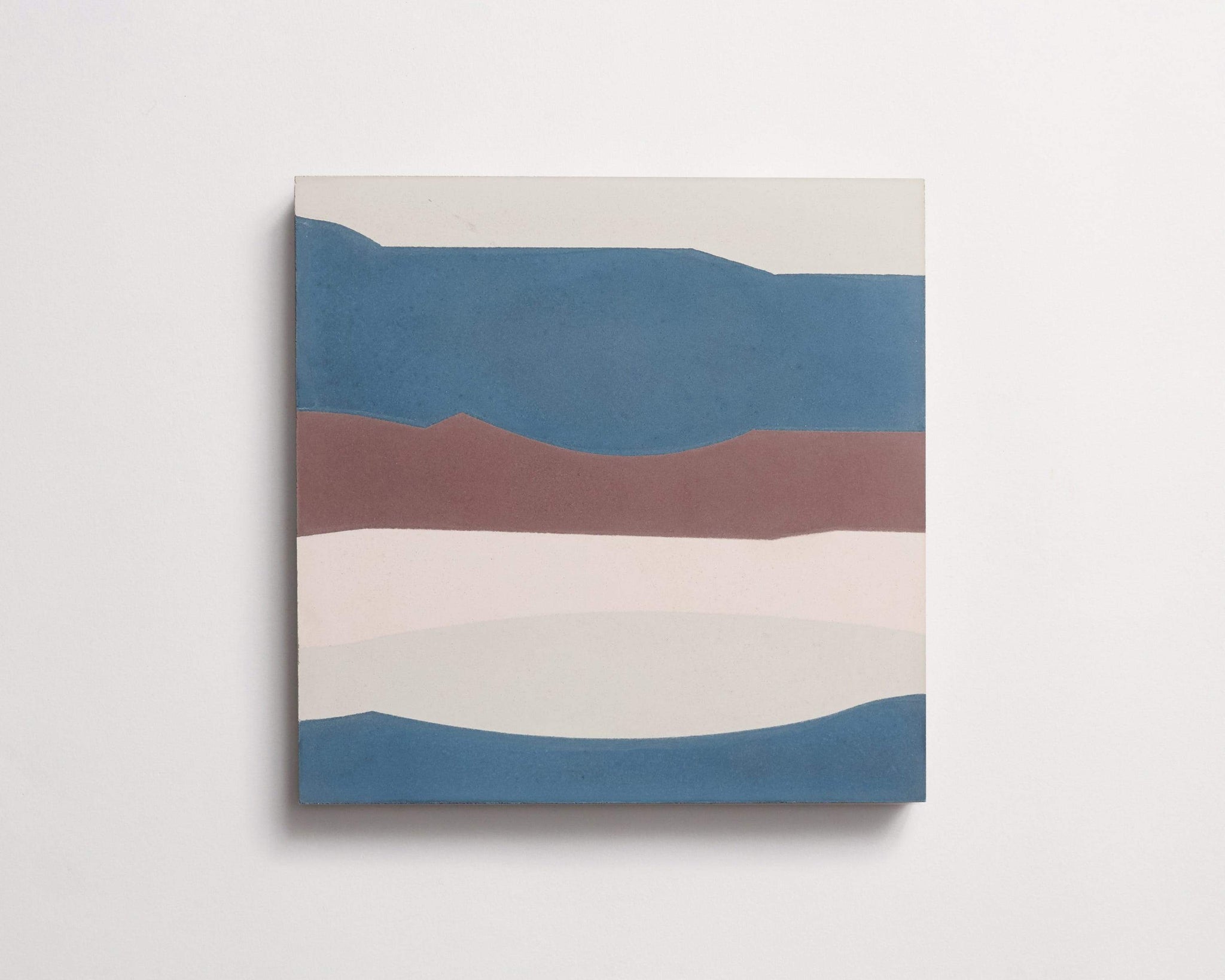 cement | erica tanov | baccio pattern a | federal blue, mocha, stone + taro ~ 8"x8"x0.625"