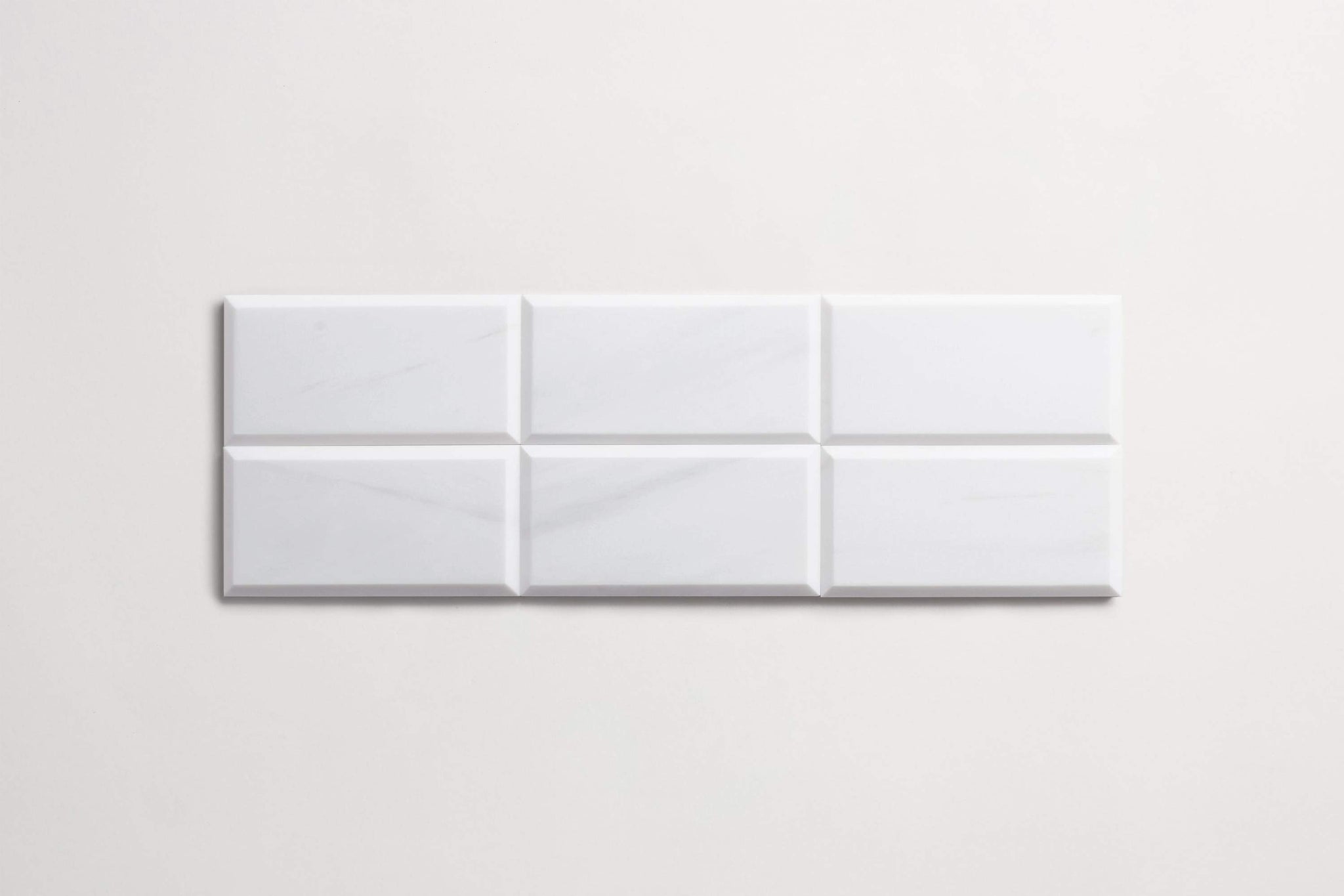 clé white dolomite | beveled subway ~ 3"x6"x0.375"