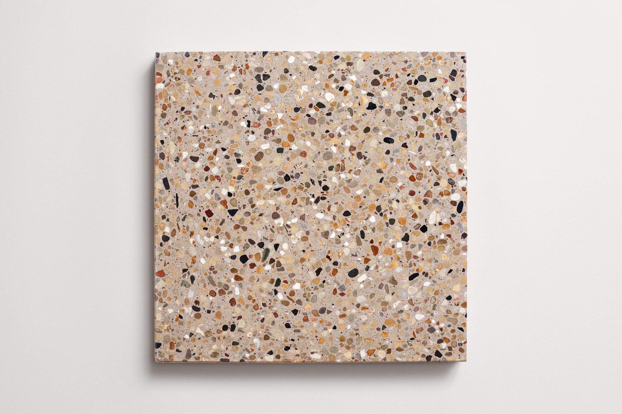 forage terrazzo | shell | square ~ 12"x12"x0.5"