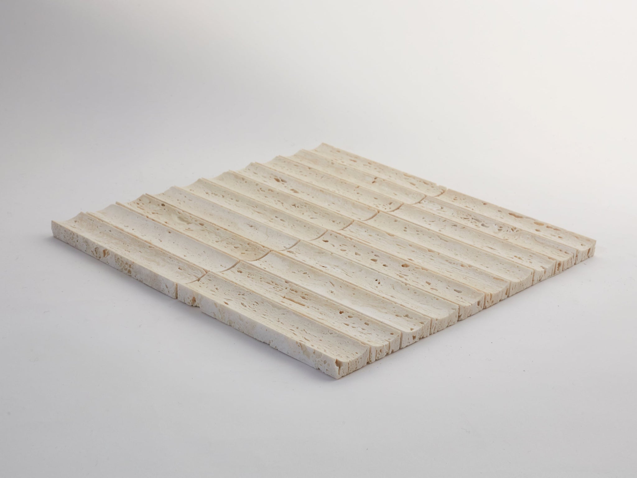 lapidary | etui petit mosaic sheet | beige travertine ~ 1.25"x6"x0.5"