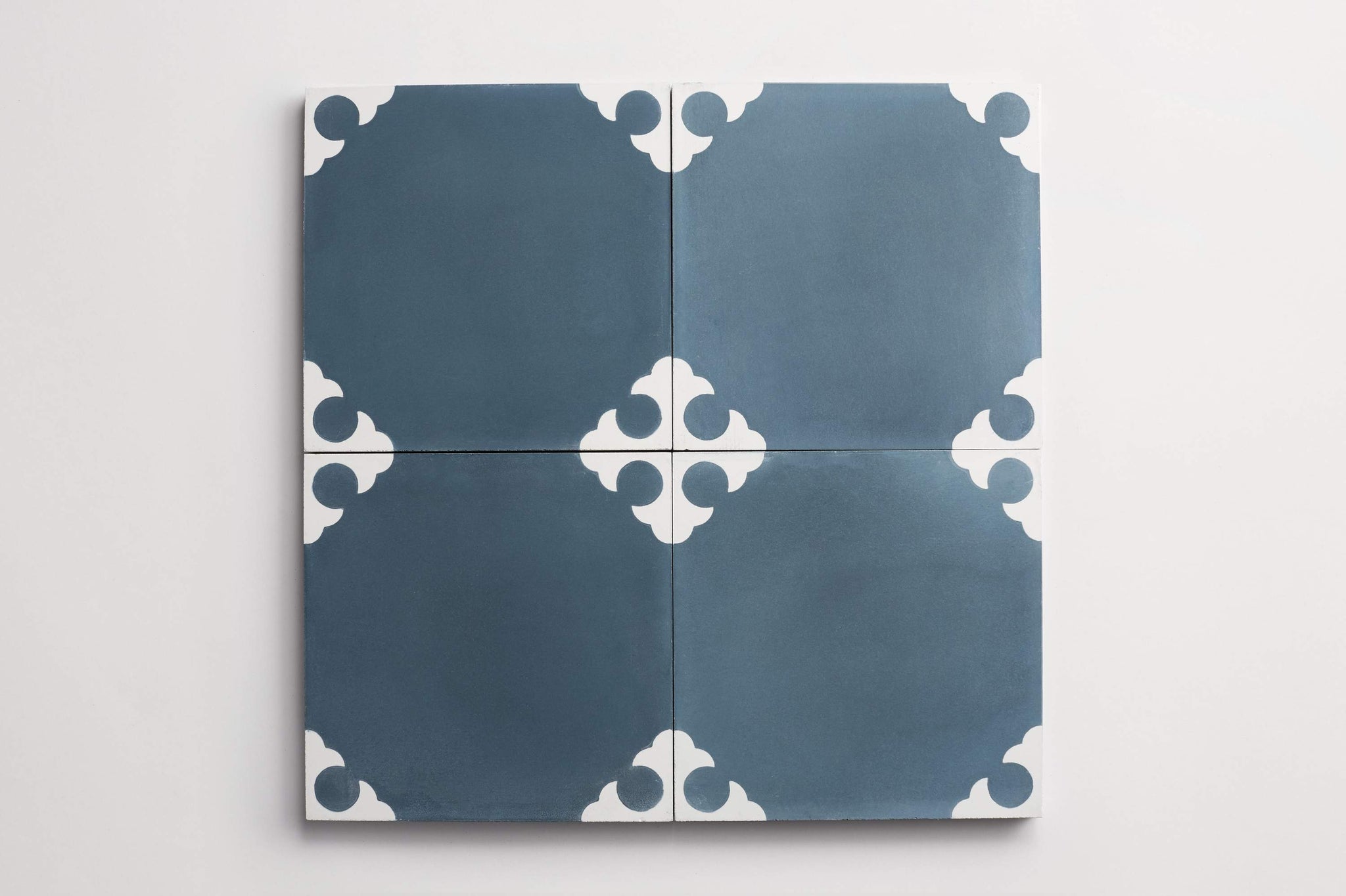 cement | cross | federal blue + white ~ 8"x8"x0.625"