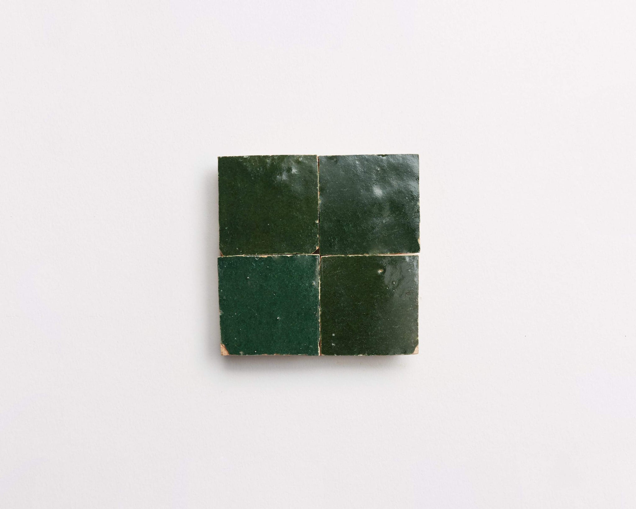 zellige | cindered olive | unmounted square ~ 2"x2"x0.375"