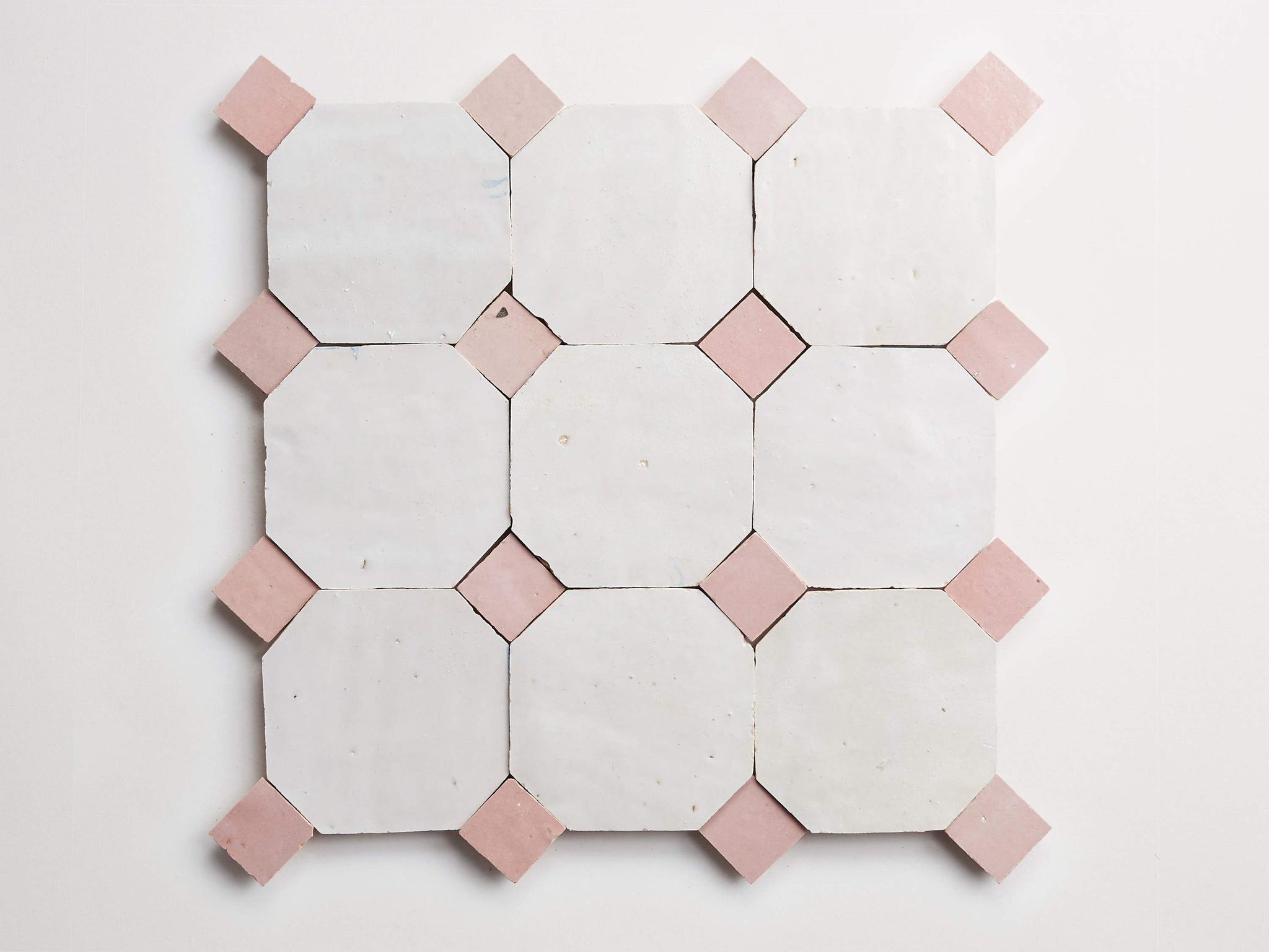 zio & sons + clé | weathered white octagon + vintage rose bouchon (unmounted bundle)