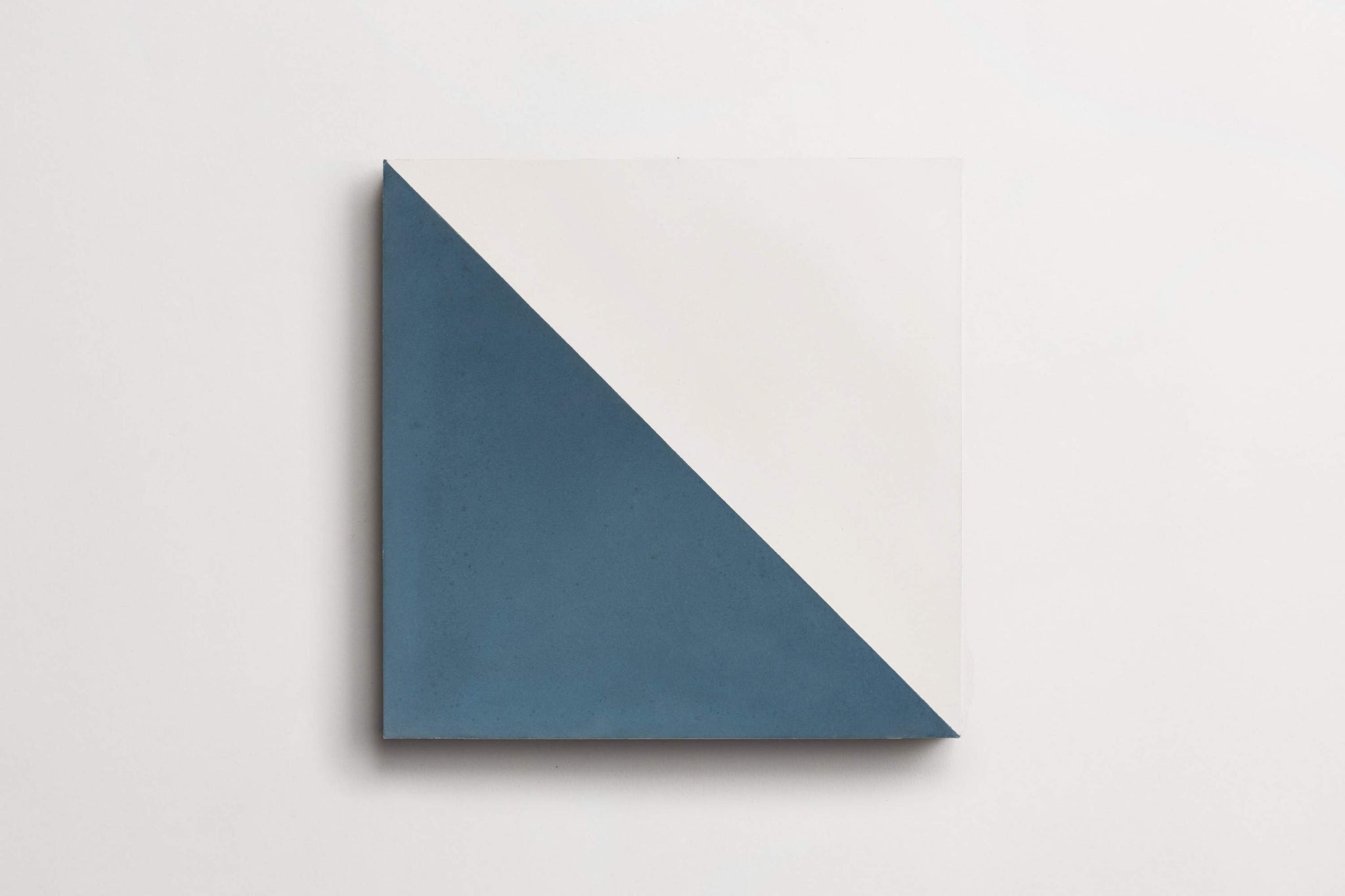 cement | slant | federal blue + white ~ 8"x8"x0.625"