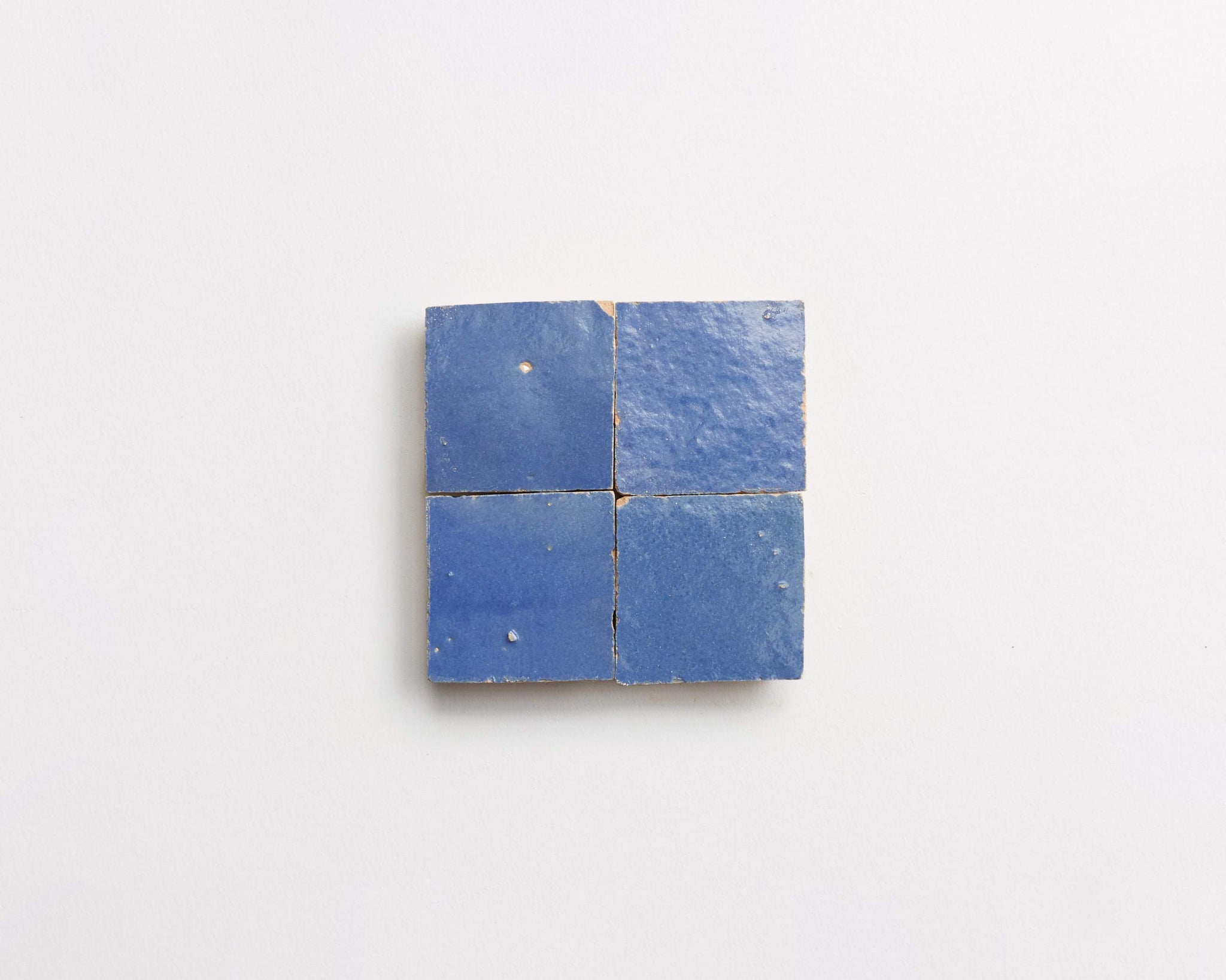 zellige | classic cerulean | unmounted square ~ 2"x2"x0.375"