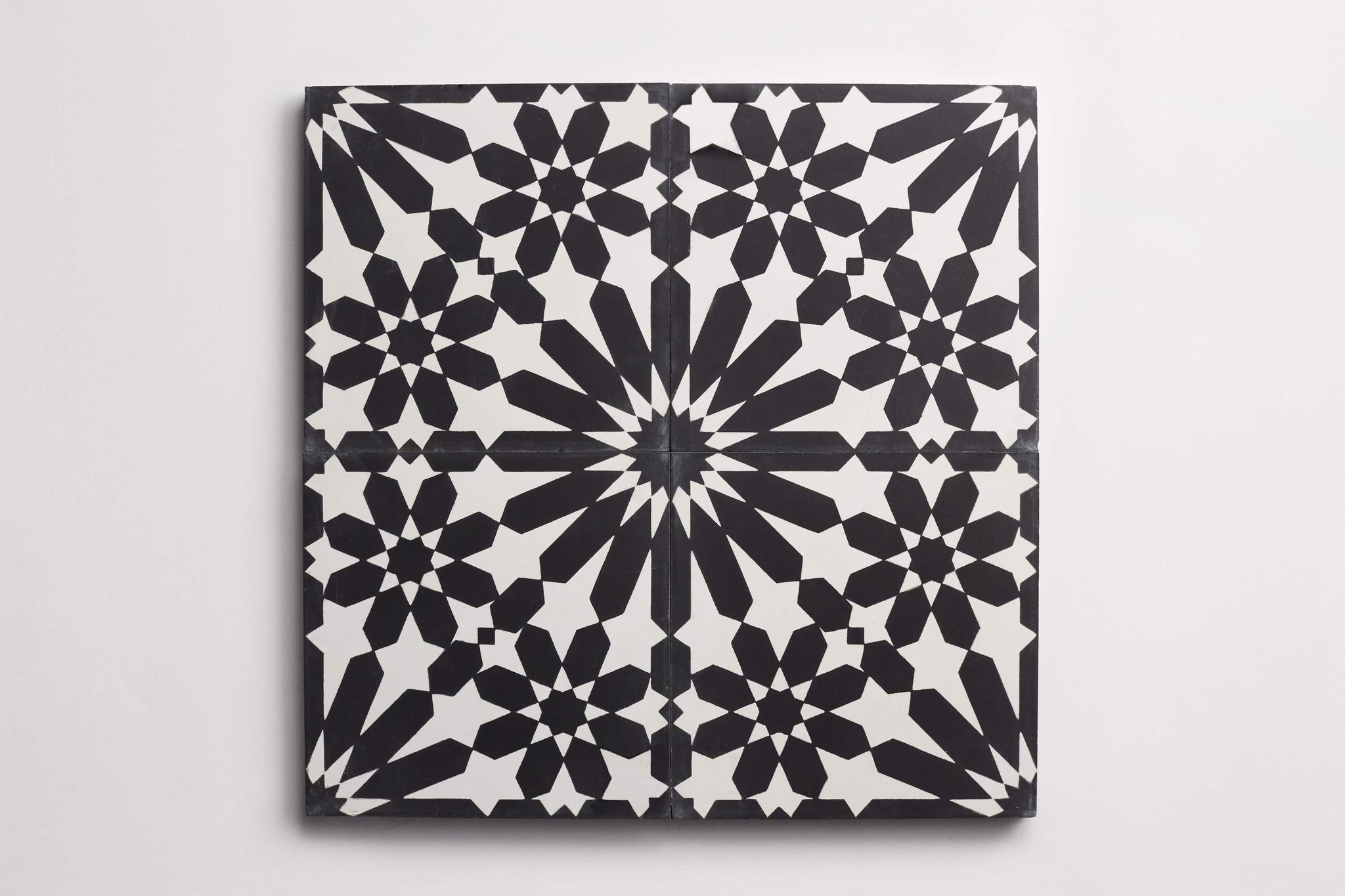 cement | moroccan one andalucia | black + white ~ 8"x8"x0.625"