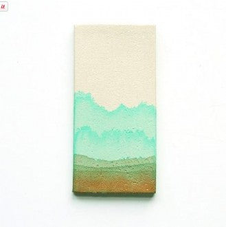 watermark | dip | gold verdigris | porcelain ~ 4.0"x8.0" sample