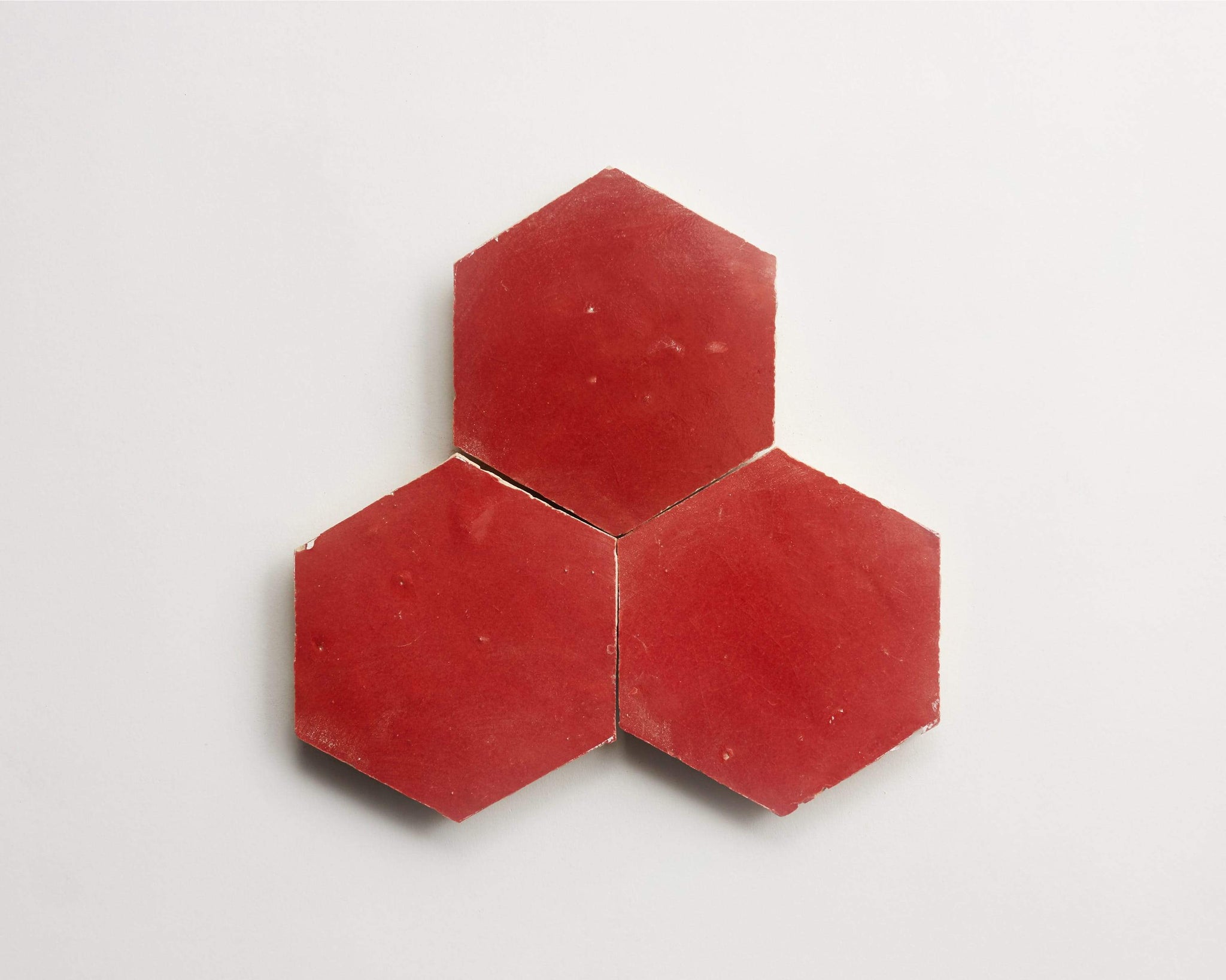 zellige | palace red | hex ~ 3.5"x4"x0.375"