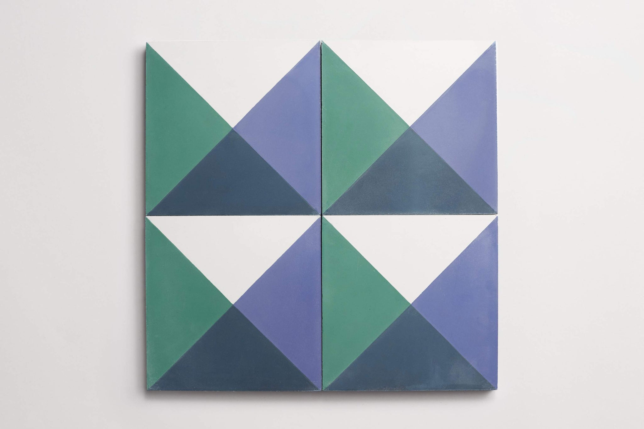 cement | criss cross | federal blue, nautical blue + kelly ~ 8"x8"x0.625"