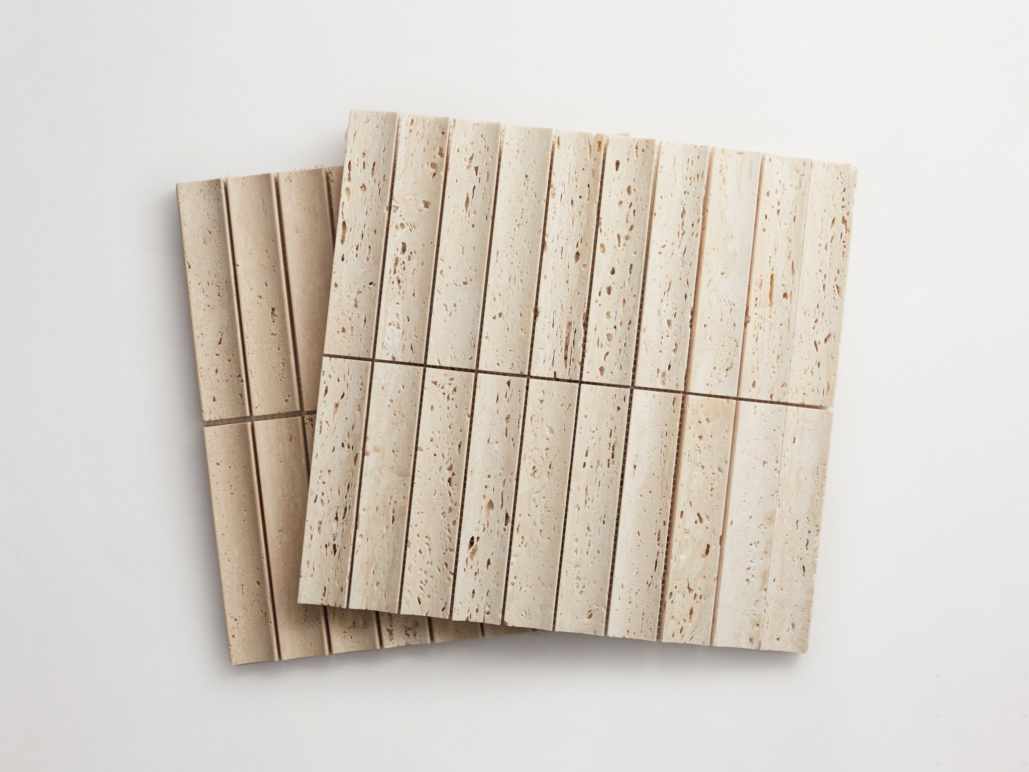 lapidary | etui petit mosaic sheet | beige travertine ~ 1.25"x6"x0.5"