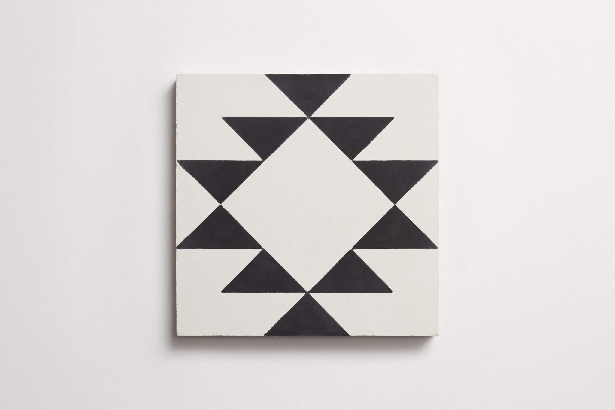 cement | new west pattern ten | white + black ~ 8"x8"x0.625"