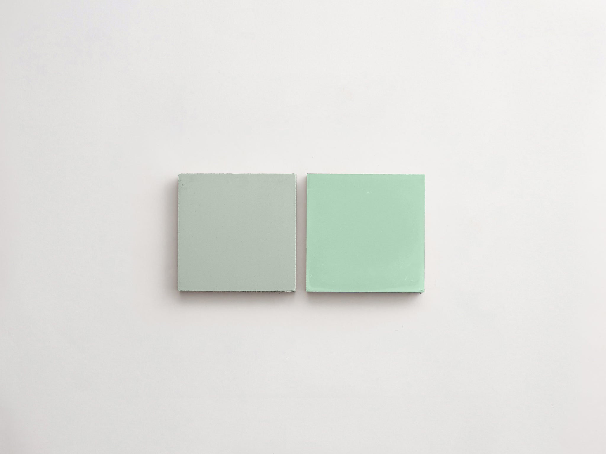 cement | mythology | flanders | petite shade duo | celadon + ru (2pc bundle) ~ 4"x4"