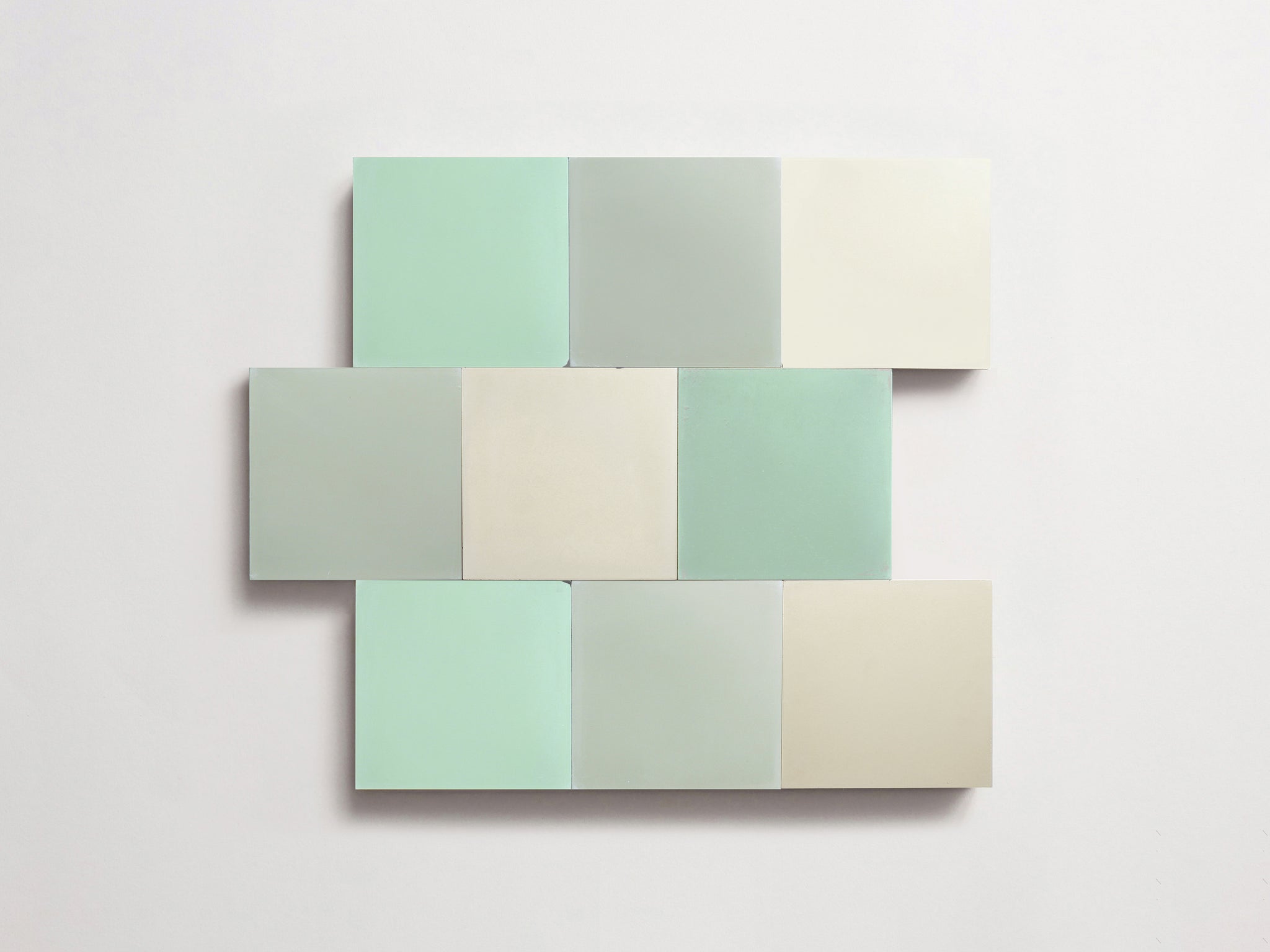 cement | mythology | flanders | petite shade trio | ru, celadon, + roan (3pc bundle) ~ 4"x4"