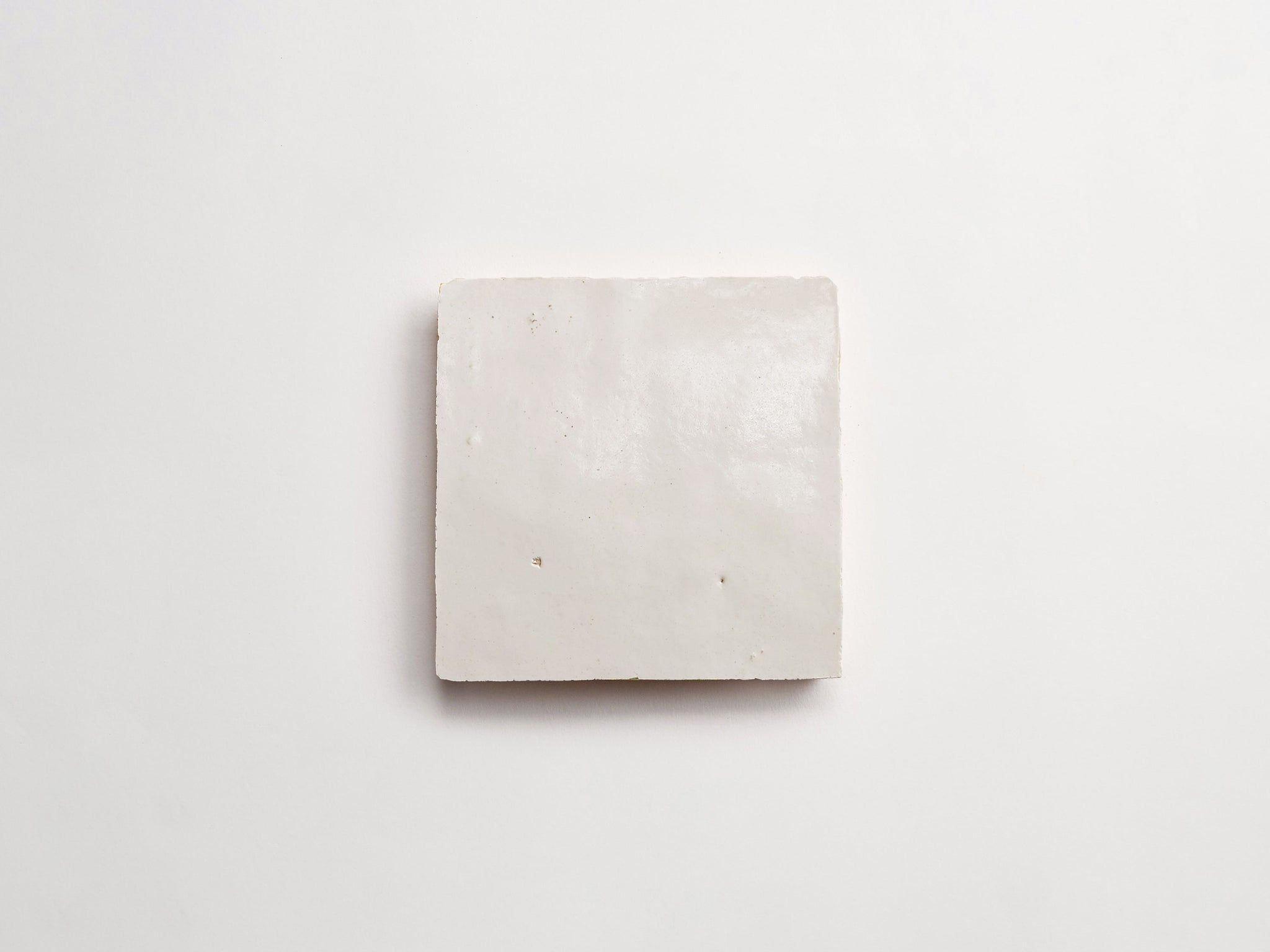 zellige | weathered white | square ~ 4"x4"x0.375"