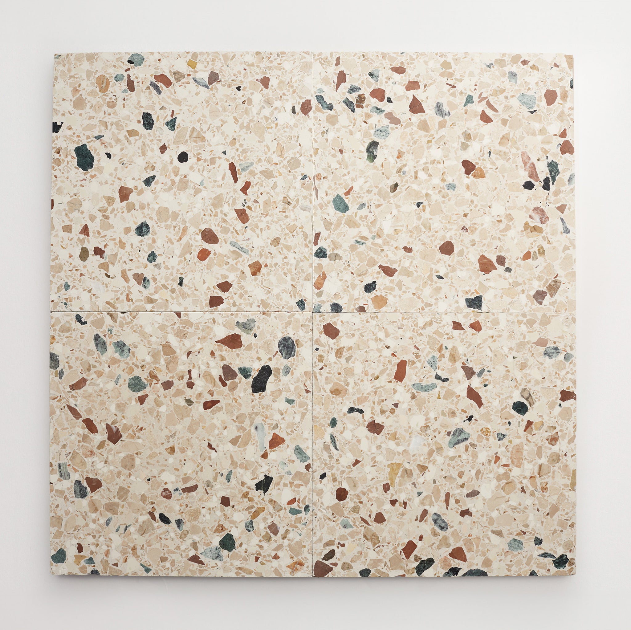 Dolce Vita Terrazzo | Torrone IV | Grand Stout | Blanco | Honed ~ 12"x12"x0.625"