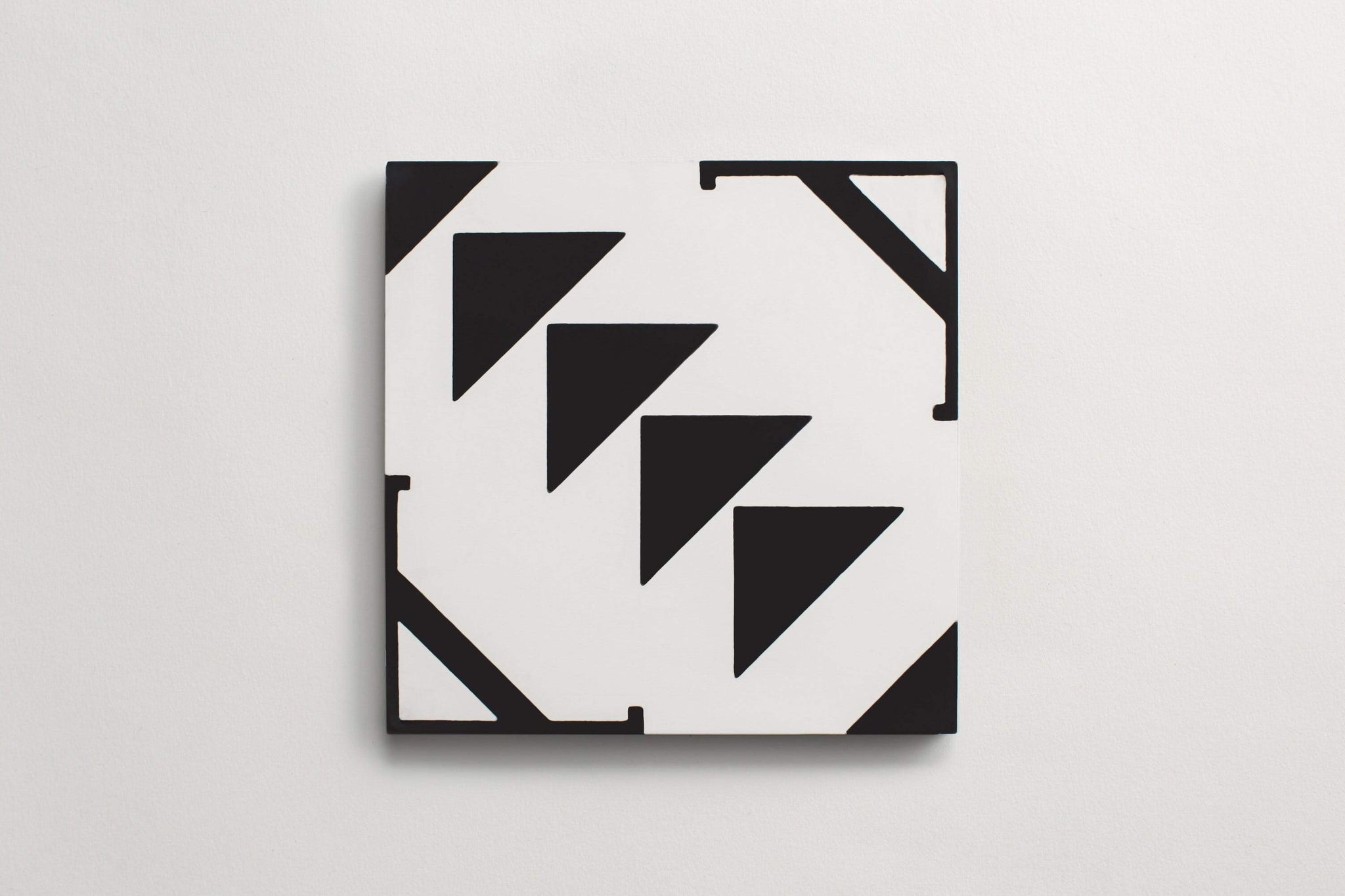 cement | new west pattern seven | black + white ~ 8"x8"x0.625"