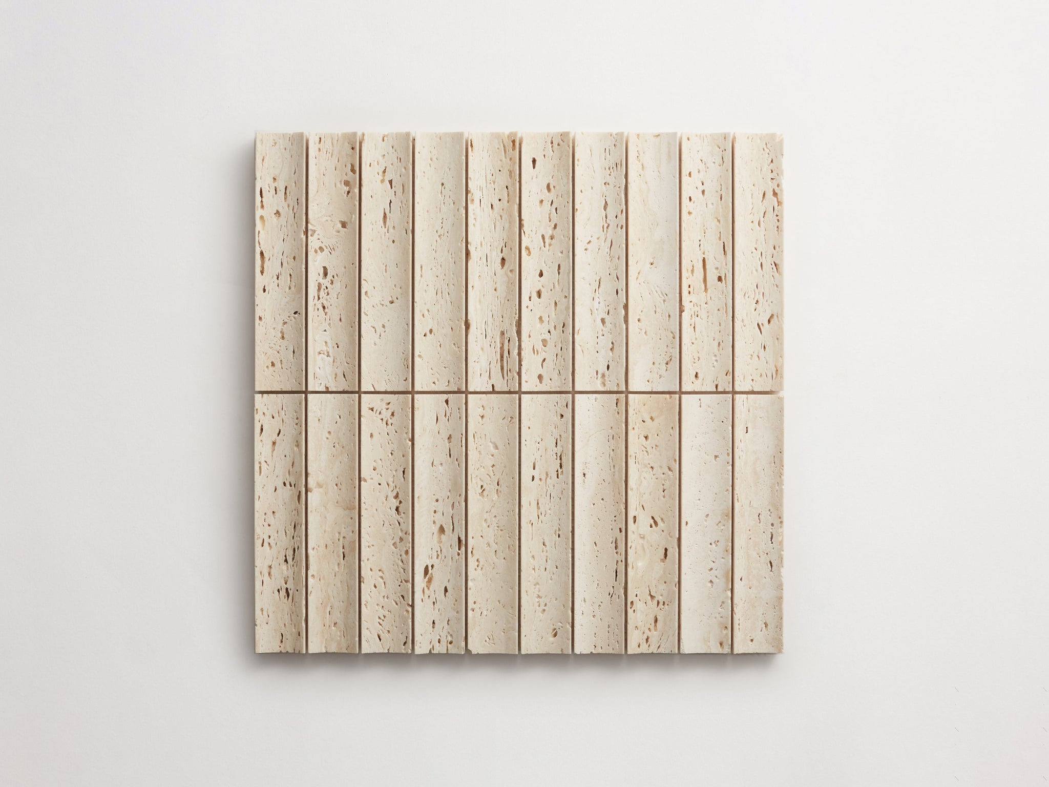 lapidary | etui petit mosaic sheet | beige travertine ~ 1.25"x6"x0.5"