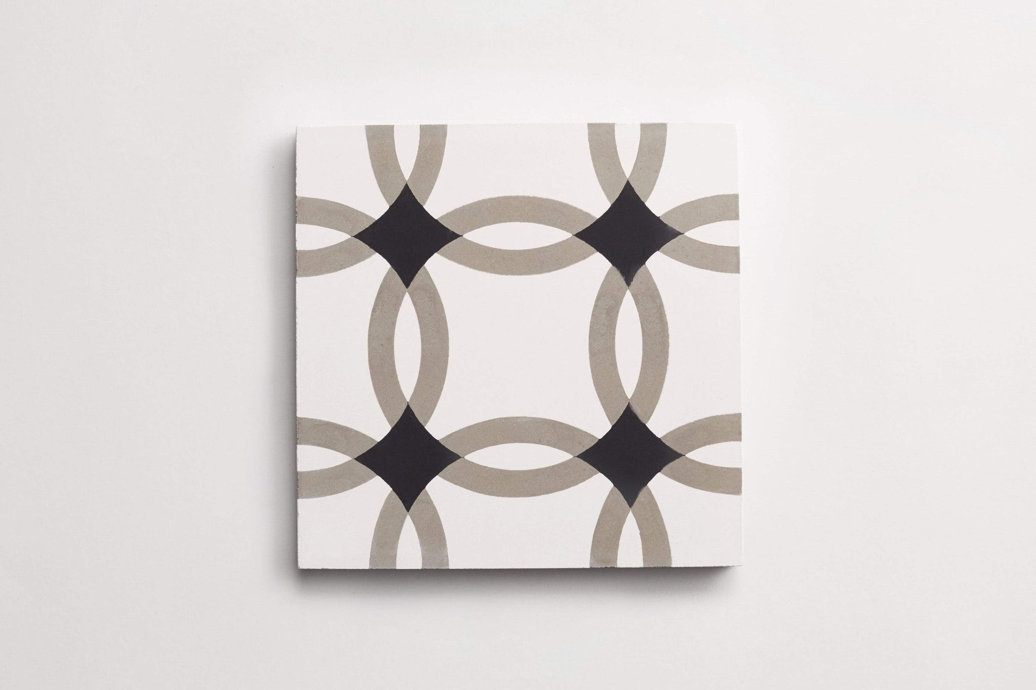 cement | interlock | white, metal + black ~ 8"x8"x0.625"